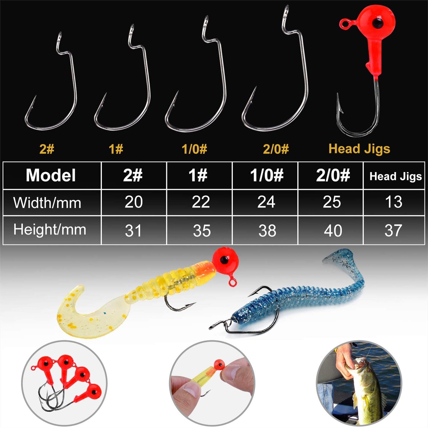 TOPFORT 187/343pcs Fishing Accessories Kit, Including Jig Hooks, Bullet Bass Casting Sinker Weights, Fishing Swivels Snaps, Sinker Slides, Fishing Set with Tackle Box