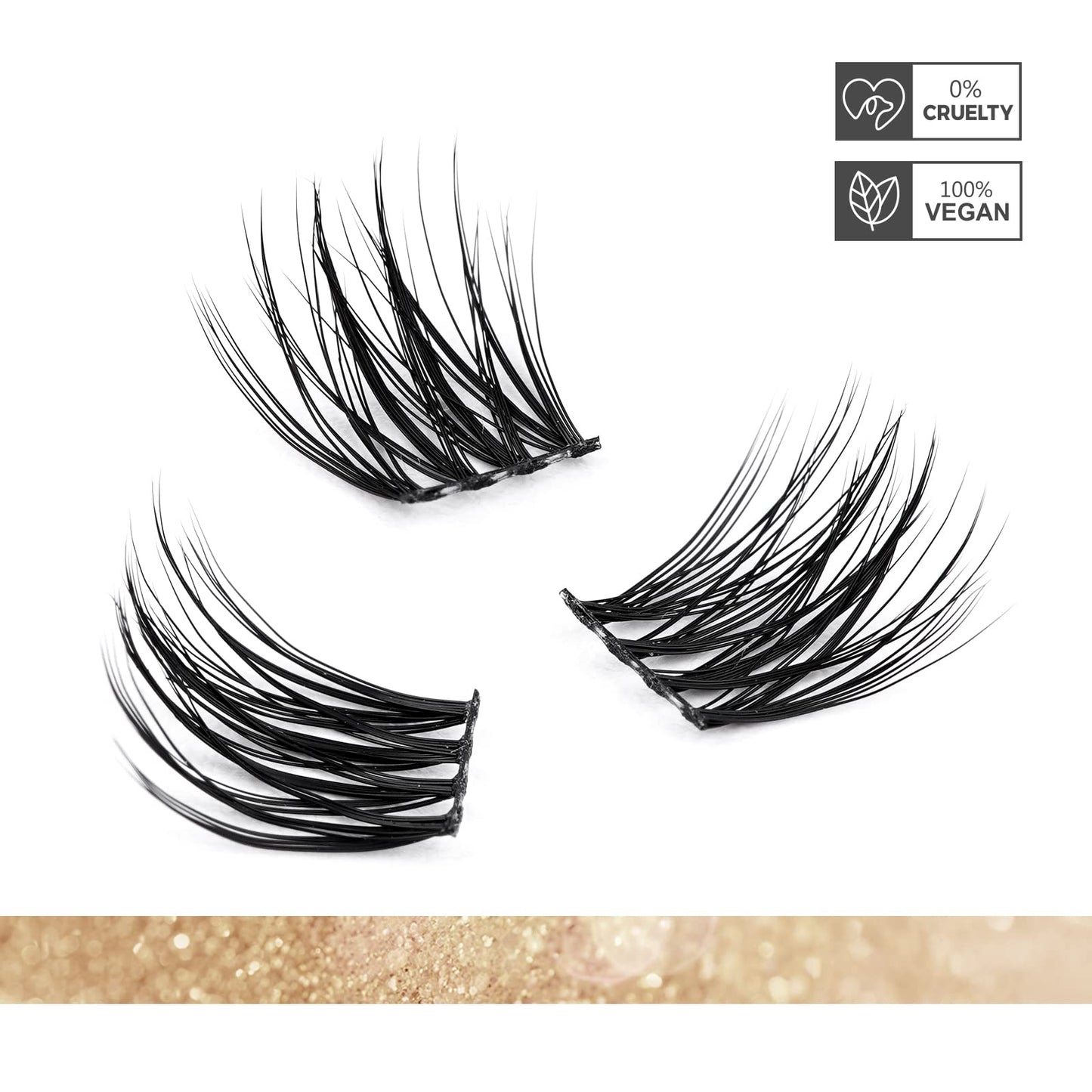 LANKIZ DIY Lash Extensions, 72pcs Wispy Lash Clusters,16mm Individual Lashes, Soft & Natural Cluster Eyelash Extensions