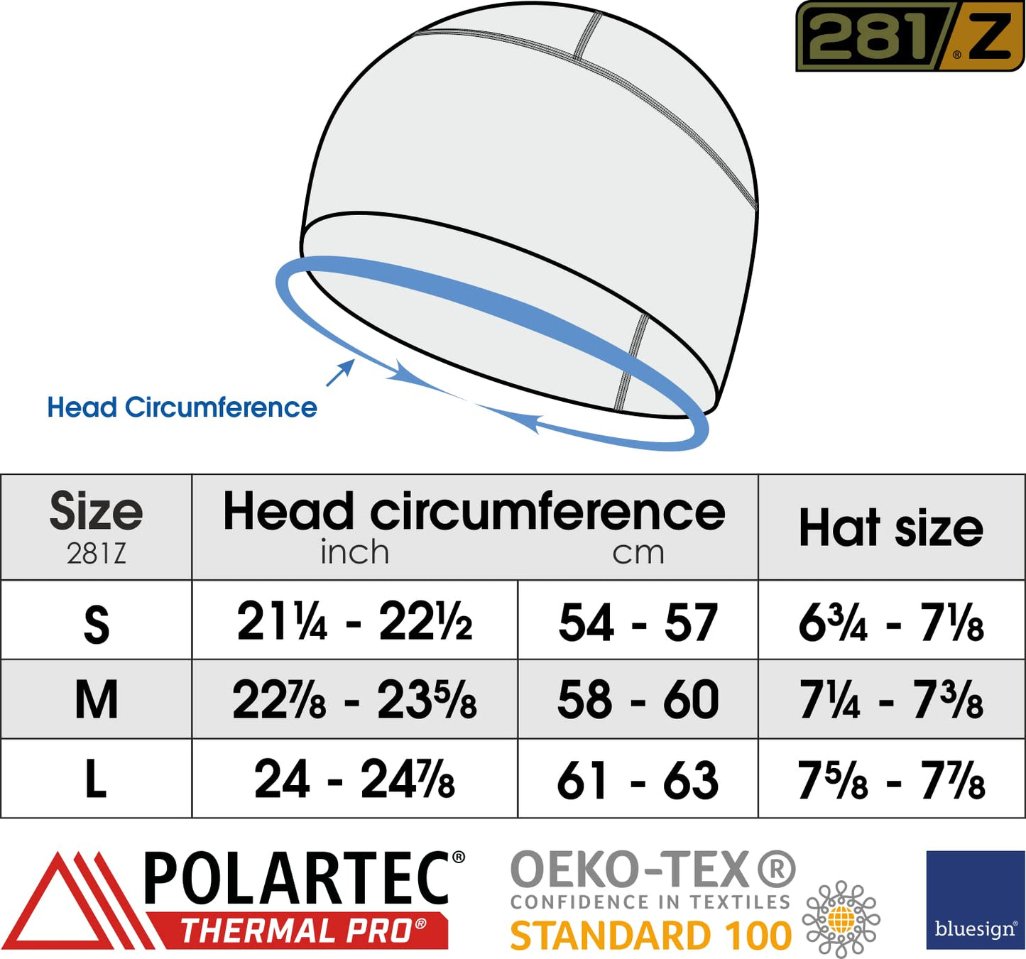 281Z Polartec Fleece Winter Warmth Skull Cap - Military Tactical Hiking Outdoor Sport - Watch Cap Beanie Hat (Olive Green, Large)