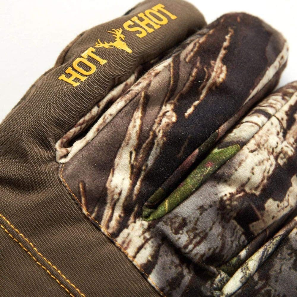 HOT SHOT Men’s Camo Defender Glove – Insulated, Cold Weather Outdoor Hunting Camouflage Glove