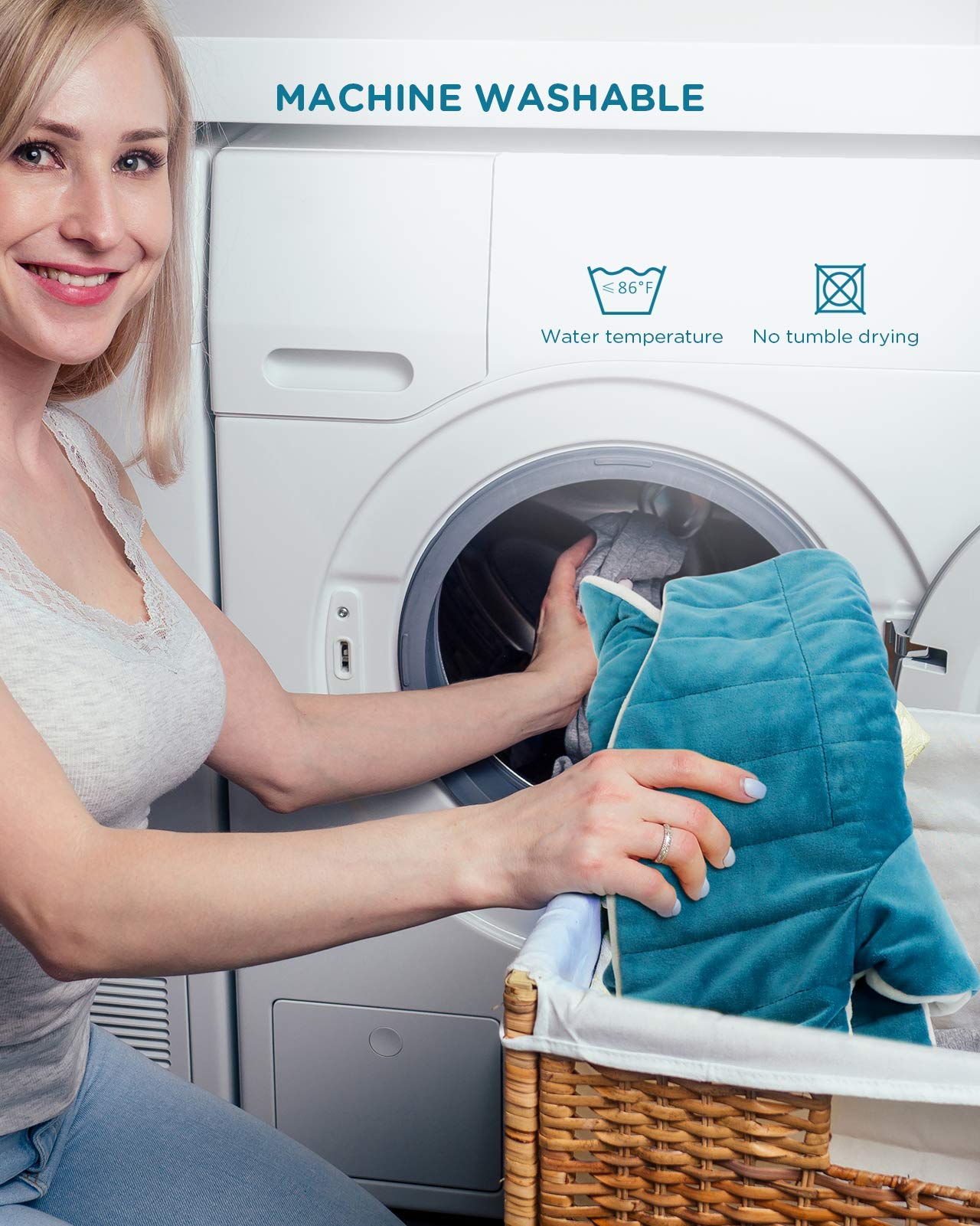 Comfytemp Heating Pad for Neck and Shoulders and Back, 2.6lb Weighted Electric Heat Pad for Pain Relief, Large Heated Wrap, 9 Heat Settings, 11 Auto-Off, Gifts for Women Men Mom Dad