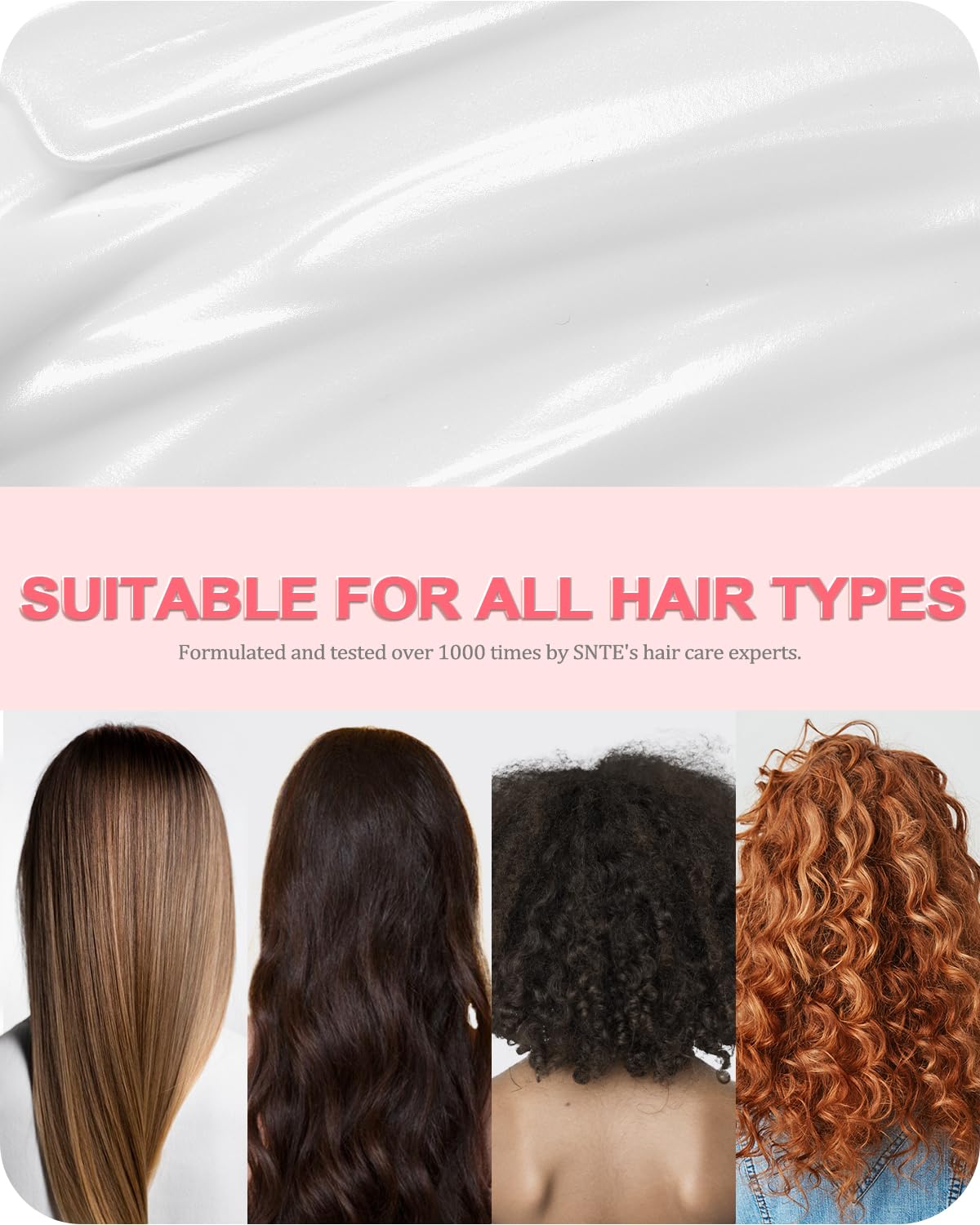 4-in-1 Styling Cream for Flyaways & Curl Defining, Non-Greasy Smoothing Cream for Women & Kids, Add Shine Slick Back Hair, No White Flakes & Chemical Flavors Fly Away Hair Tamer