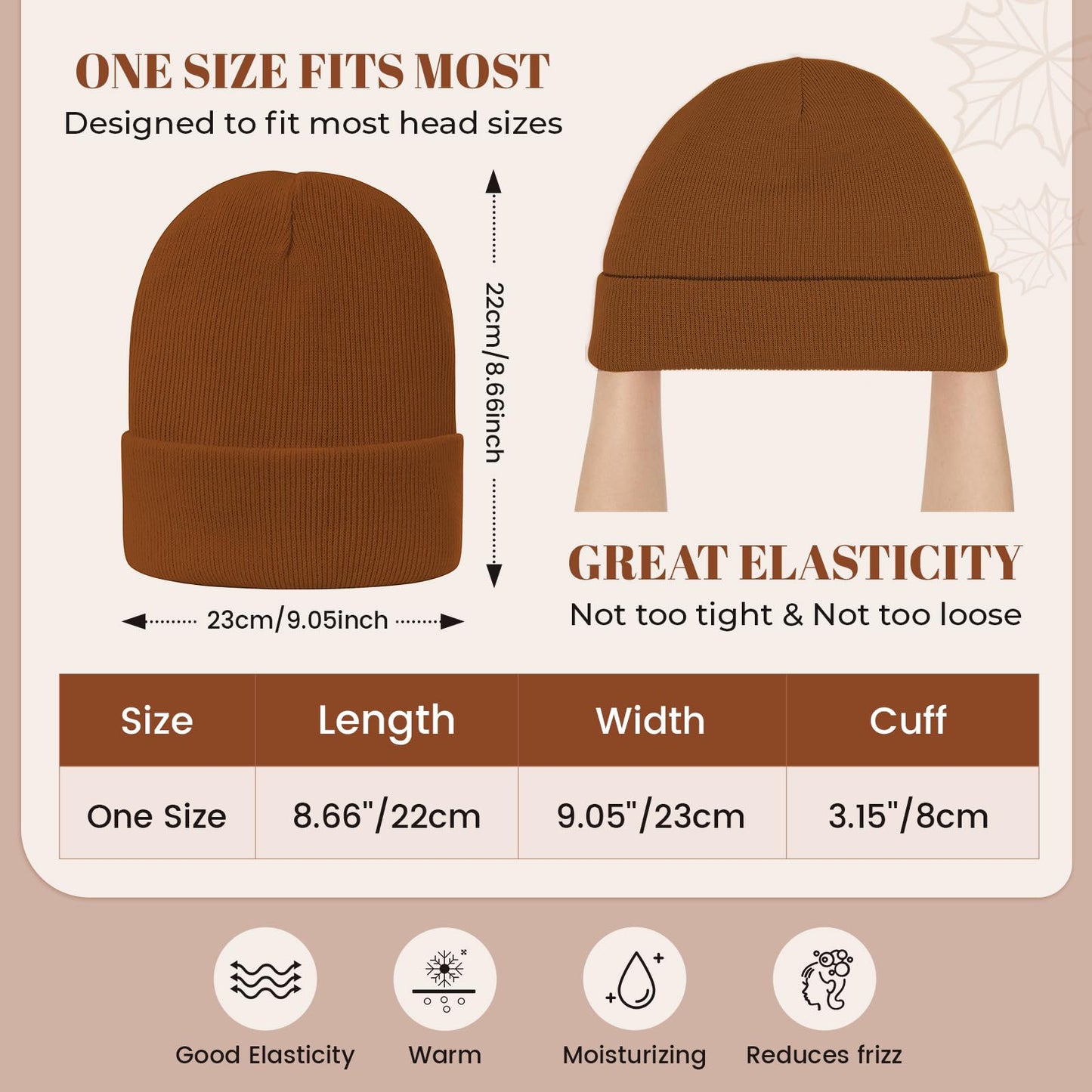 Satin Lined Beanie for Women Winter Hats for Women Men Black Beanie Silk Lined Cute Slouchy Beanie for Winter Warm Knit Beanie Hat Black+Dark Grey+Brown
