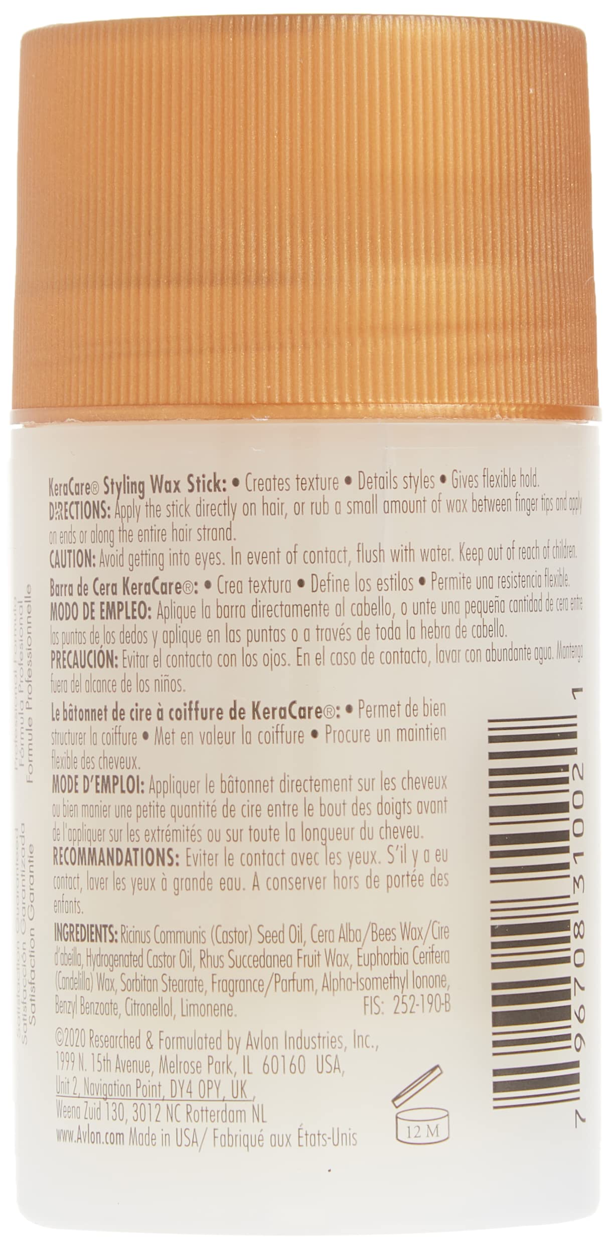 Avlon Styling Wax, 2.6 Ounce