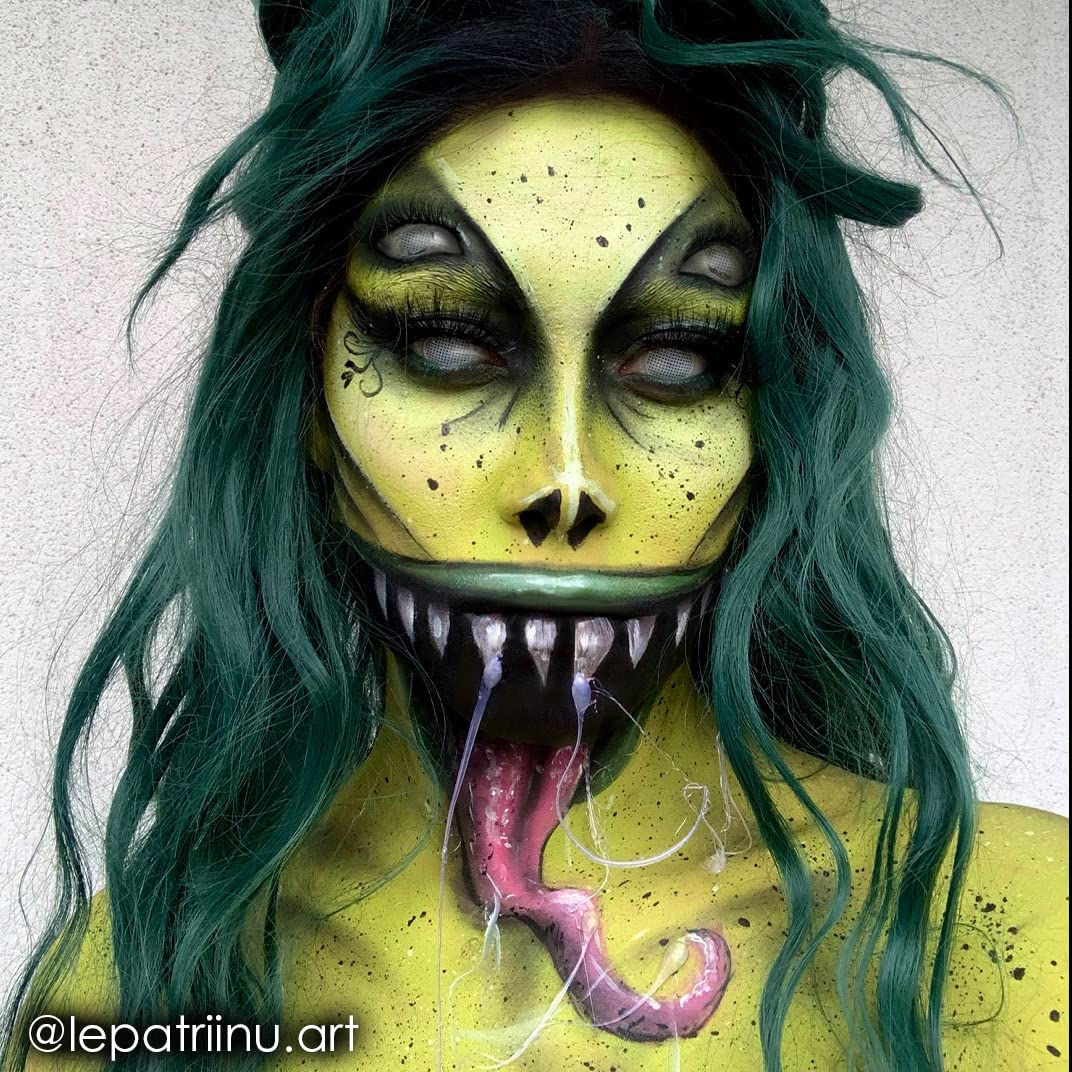 Mehron Makeup Paradise Makeup AQ Pro Size | Stage & Screen, Face & Body Painting, Special FX, Beauty, Cosplay, and Halloween | Water Activated Face Paint & Body Paint 1.4 oz (40 g) (Lime)