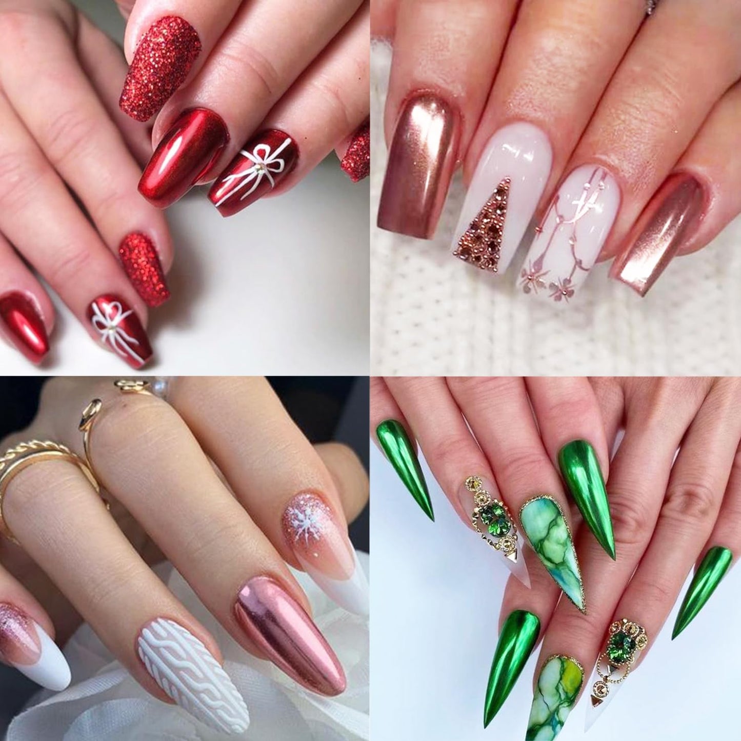 Fcozpjk 24 Colors Chrome Nail Powder Set Metallic Mirror Effect Gold Silver Pink Chrome Nail Powder White Pearl Iridescent Multi Chrome Powder for Nails Chameleon Rubbing Pigment Manicure Supplies