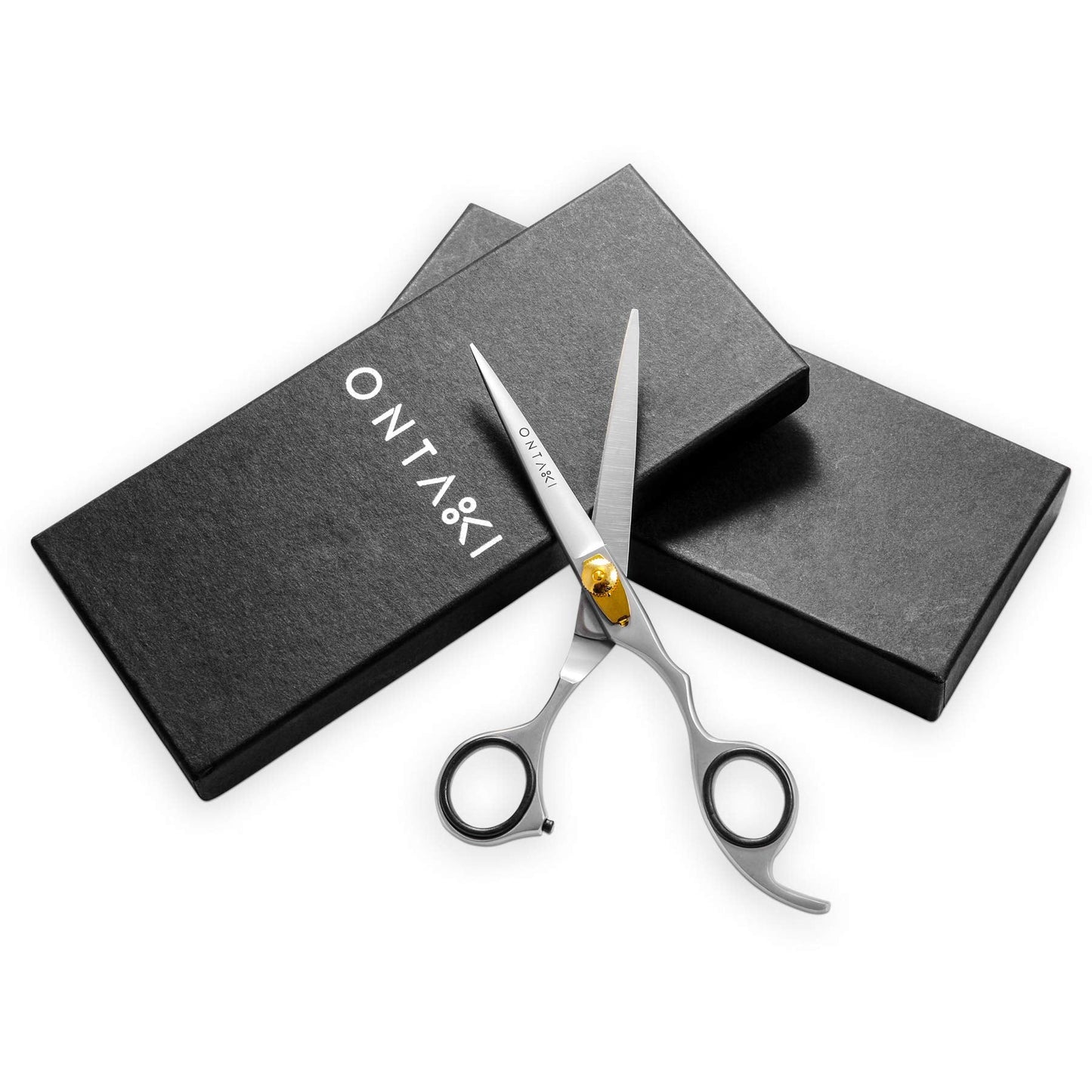 Ontaki Hair Cutting Scissors 6.5" - Japanese Steel Shears for Beard & Mustache - Hand-Forged Tool for Barbers, Men & Women - Sharp Hair Shears