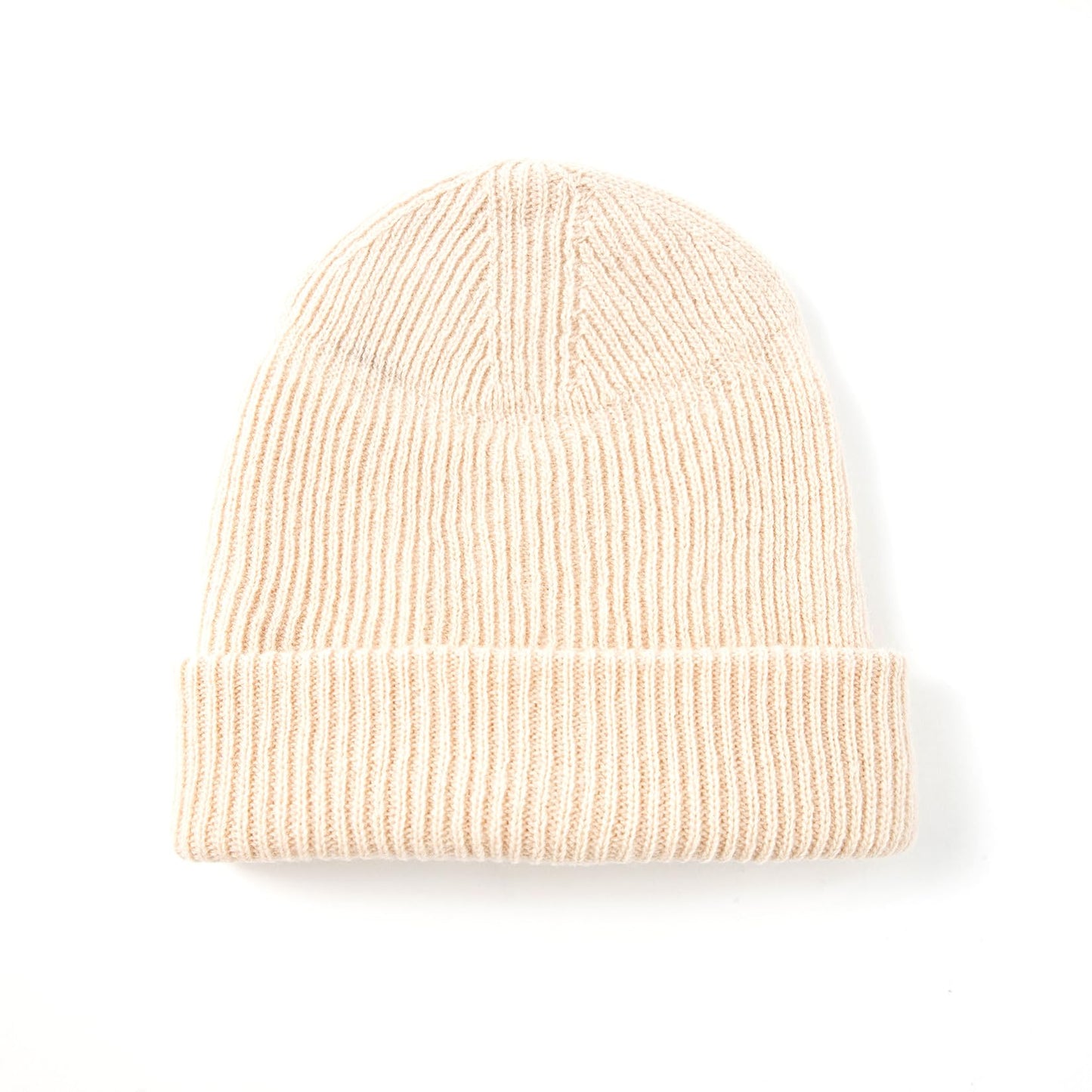 Tinncana 100% Merino Wool Double-Sided Beanie for Men and Women, Ultra Thick Soft Warm Winter Skull Caps (Beige)