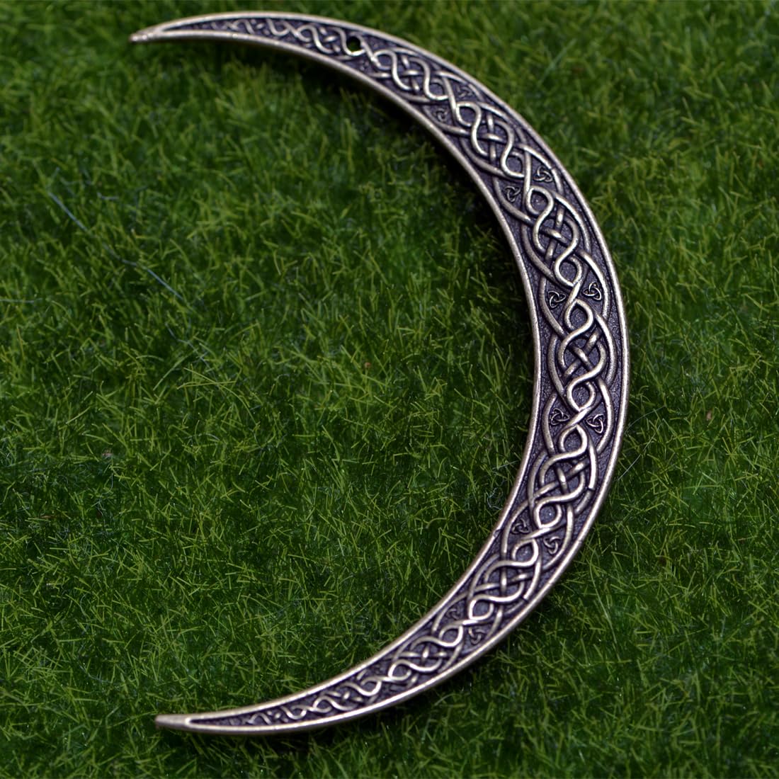 LANGHONG 2PCS Moon Crescent Hairpin For Women Viking Hair Stick Forks Knot Hair Styling Pins (ZZAB)
