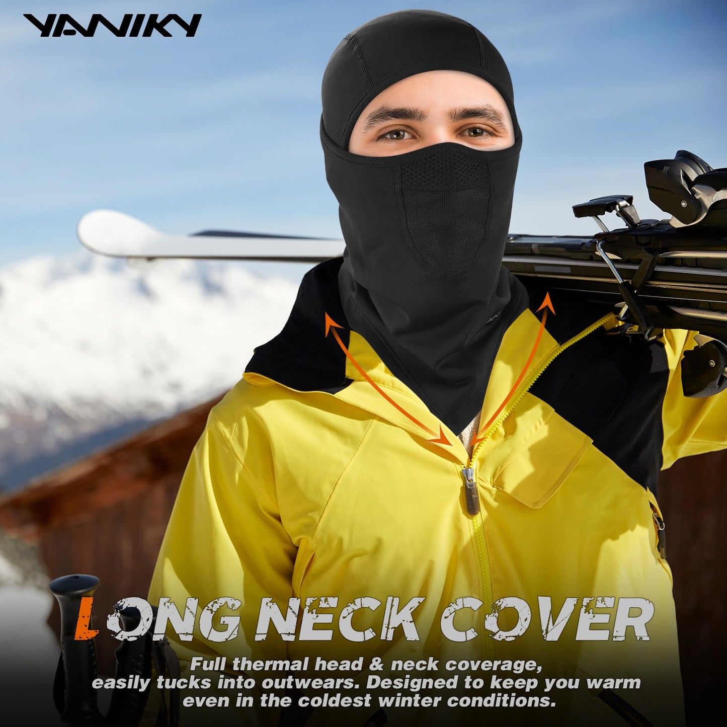 YANIKY Winter Balaclava Ski Mask for Men Women Breathable Warm Face Mask Windproof Thermal Fleece Face Cover for Cold Weather