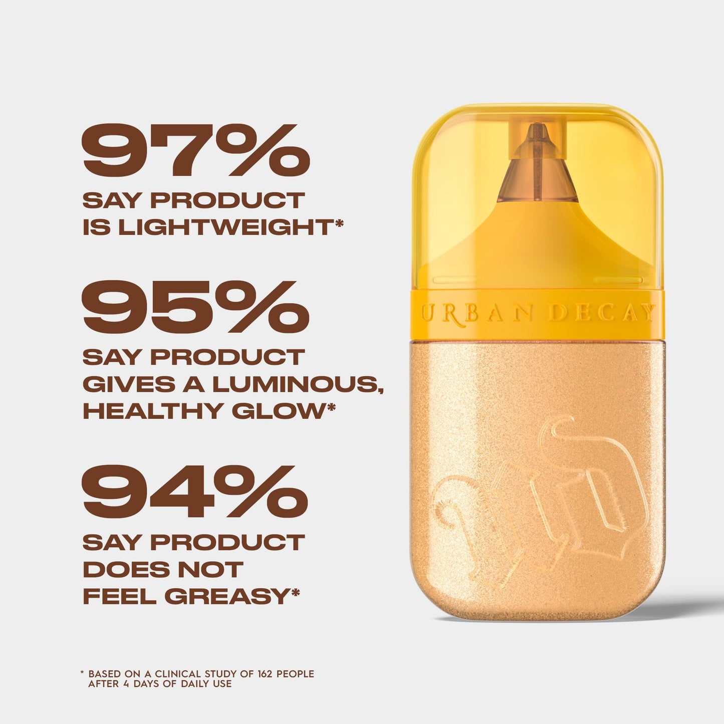 Urban Decay Face Bond Waterproof Luminizer (Half Baked - Warm Bronze Gold), All-Over Liquid Highlighter + Bronzer, with 3% Niacinamide, Smudge-Resistant, Transfer-Resistant - 1 fl oz