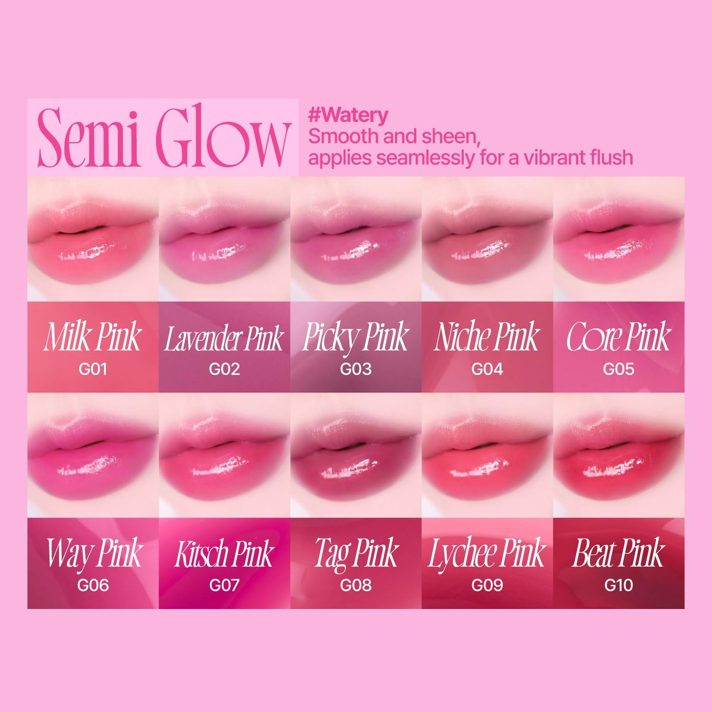 fwee Pink Obsession Stay-Fit Lip Tint | M09 Peach Pink | Weightless & Layerable Tint for Smudge-proof, Long-lasting Wear | Soft Blur Finish or Vibrant Flush | 3.8g