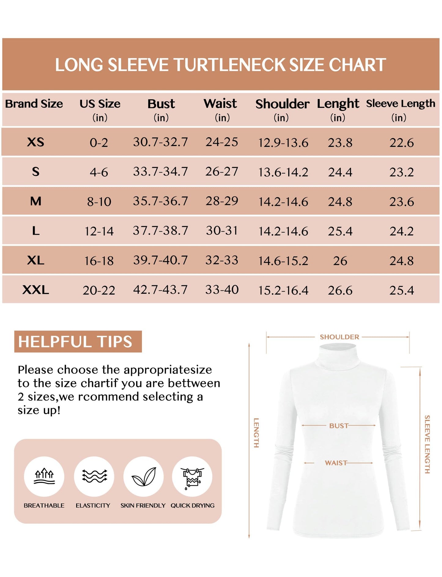 Women's 2 Pack Long Sleeve Turtleneck Thermal T-Shirts Mock Neck Underwear Fall Winter Base Layer Lightweight Tops