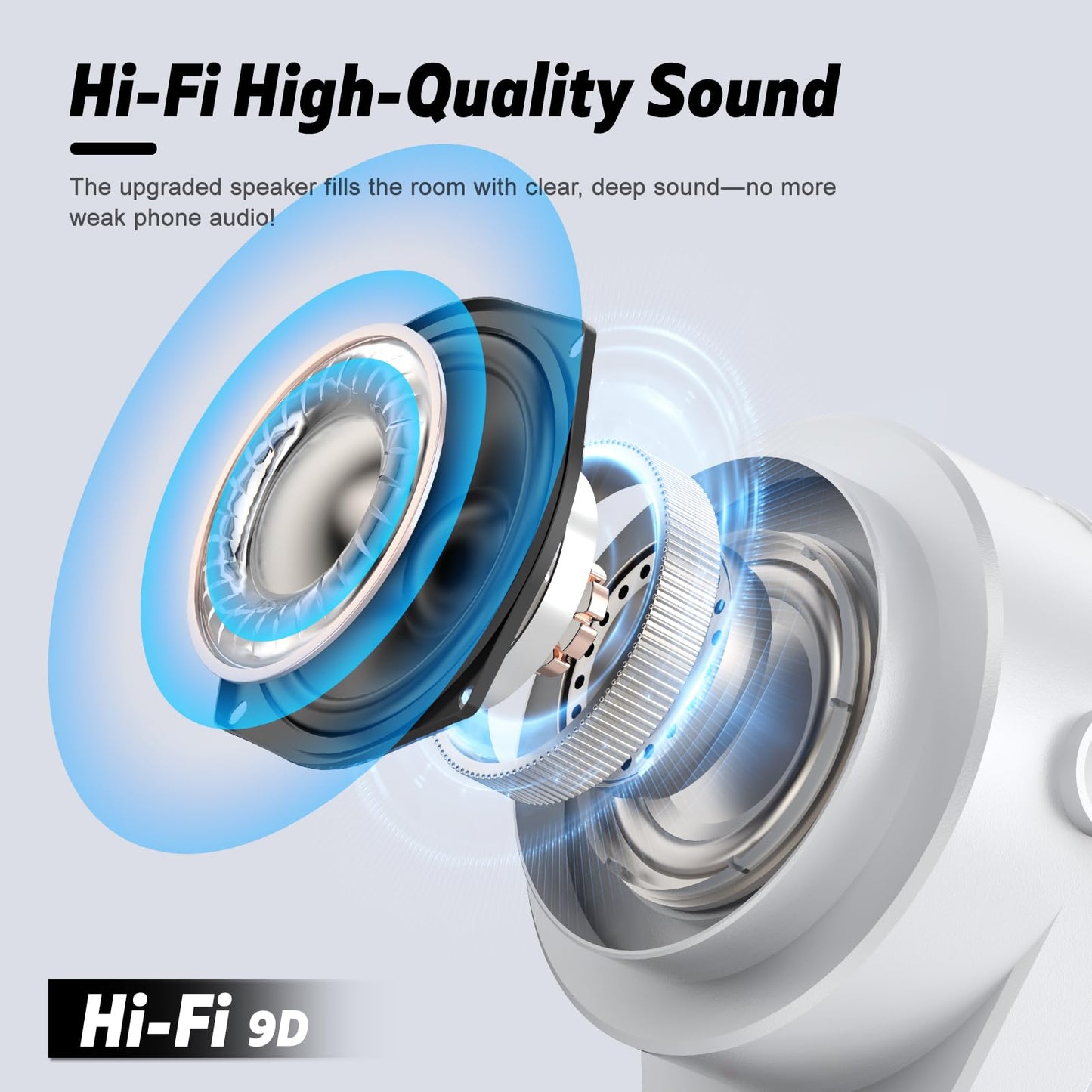 Wireless Induction Speaker, 4 in 1 Bluetooth Speaker Phone Stand with RGB Light, 360° Rotation Phone Holder Compatible with iPhone Android iPad Samsung Galaxy, Birthday Gift for Men Women