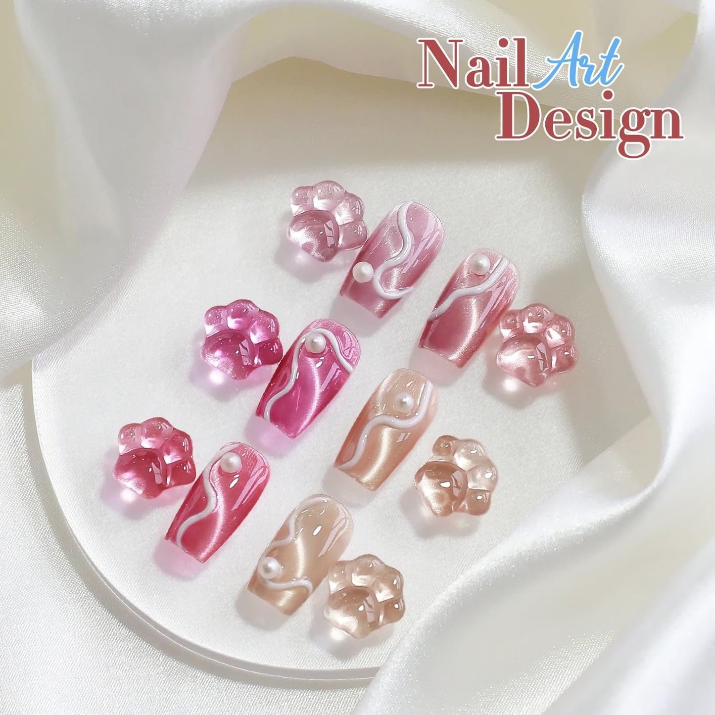 Double Rhythm 15ML Glass Cat Eye Gel Polish with Magnet Same Color Same Bottle Holographic Glitter Shimmer Salon Soak Off Magnetic Nail at Home (Rose Pink-MC1165)