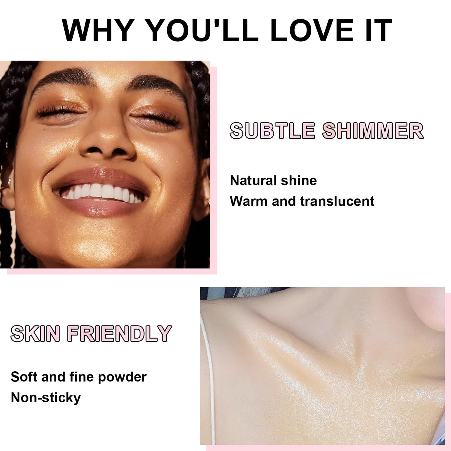 Hair and Body Glitter Spray, Holographic Glitter Highlighter Powder, Face Body Clothes Shiny Glitter, Loose Shimmer Hairspray Festival Rave Prom Accessories (Gold)