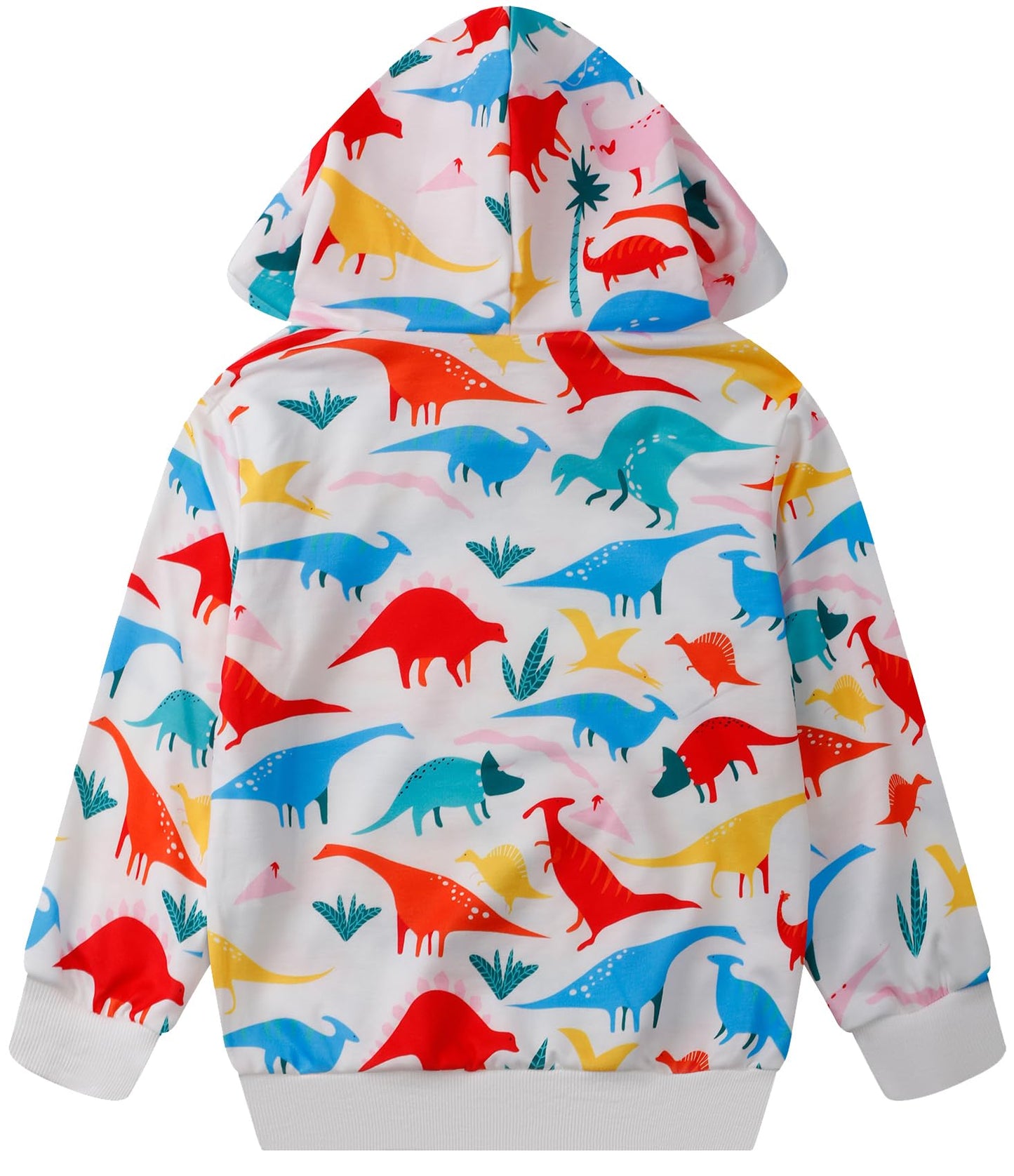 Toddler Girls Hoodies Dinosaur Girls Clothes Kids Dinosaur Shirt Long Sleeve Hooded Sweatshirt Pullover Tops Winter Outwear Size 5/8470