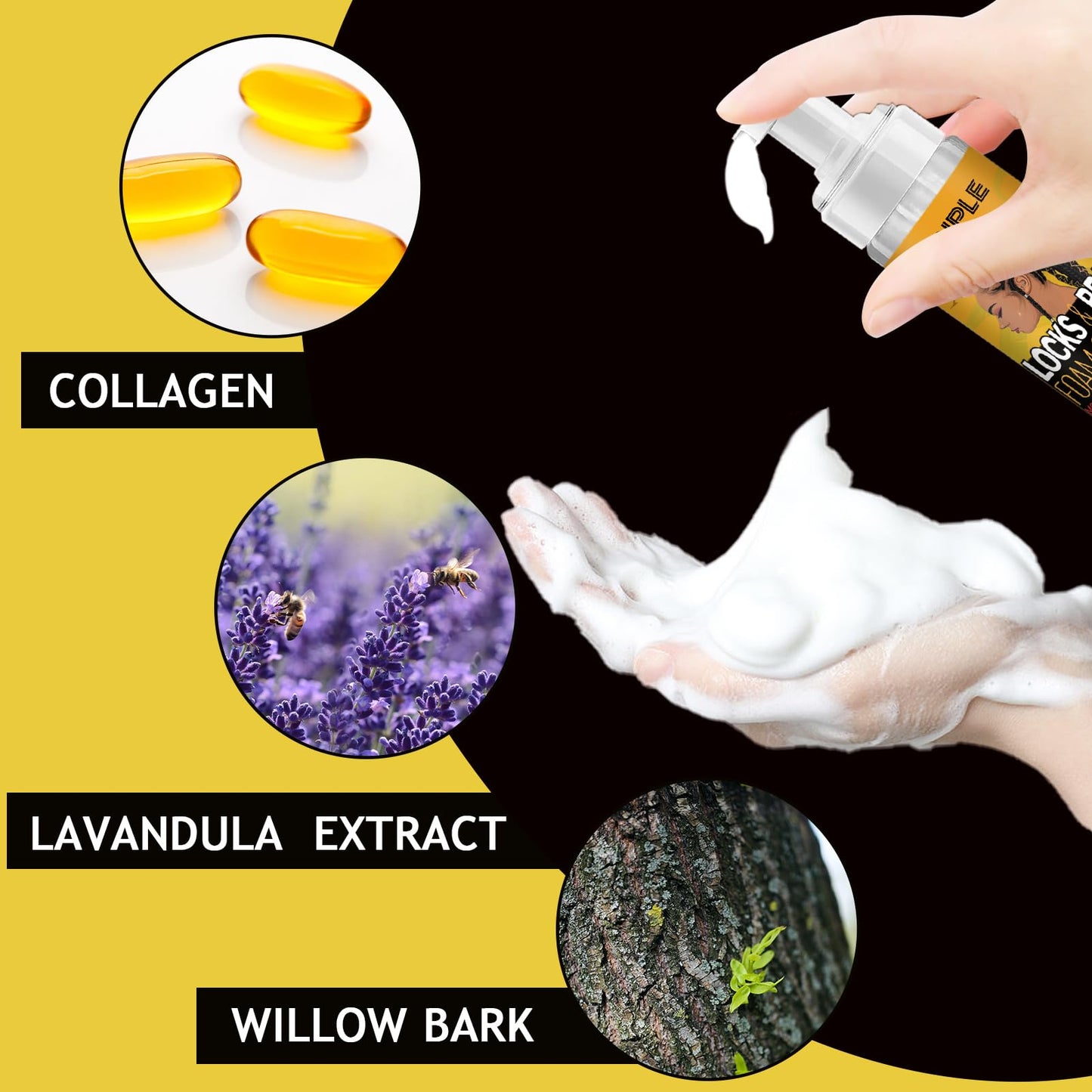 Braid and Loc Mousse for Hair Braiding, Twists, Braids and Locs - No Flake, Extra Hold, High Shine, Moisturizing, Frizz Control, Lightweight, Easy Application, with Leopard Silky Du-rag