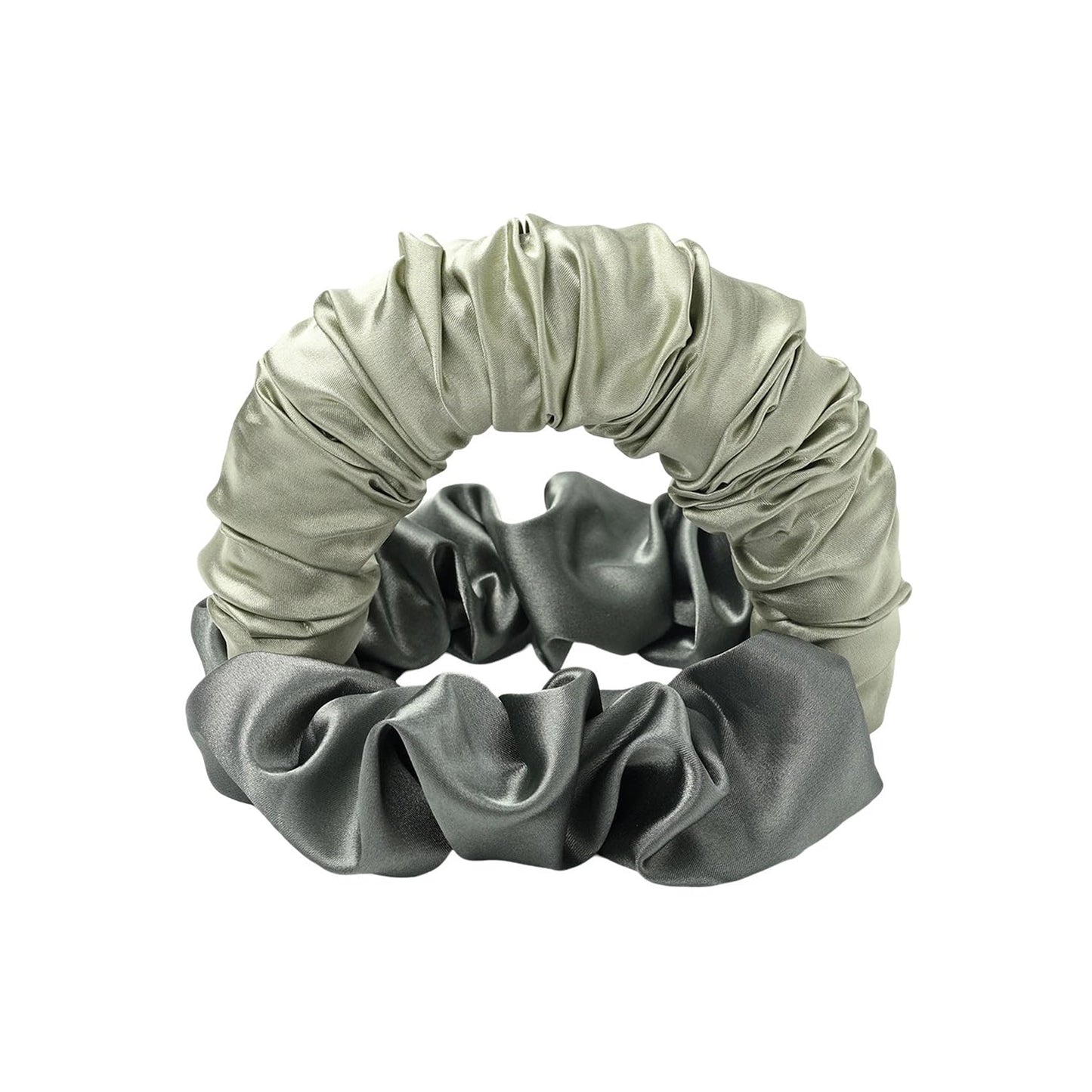 Macute Satin Heatless Curling Scrunchie Set - Green Heatless Hair Curler To Sleep In, Soft Sleepyties for Hair, Lazy Scrunchie Rollers Hairdresser Tools, No Heat Curls for Long Hair