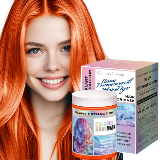 Vegan Semi Permanent Hair Color Mask - Color Depositing Conditioner for Color-Treated Hair - Ammonia, Paraben, Sulfate & Cruelty-Free - Enhances & Tones Hair - Plant-Based Formula (COPPER, 300 ML)