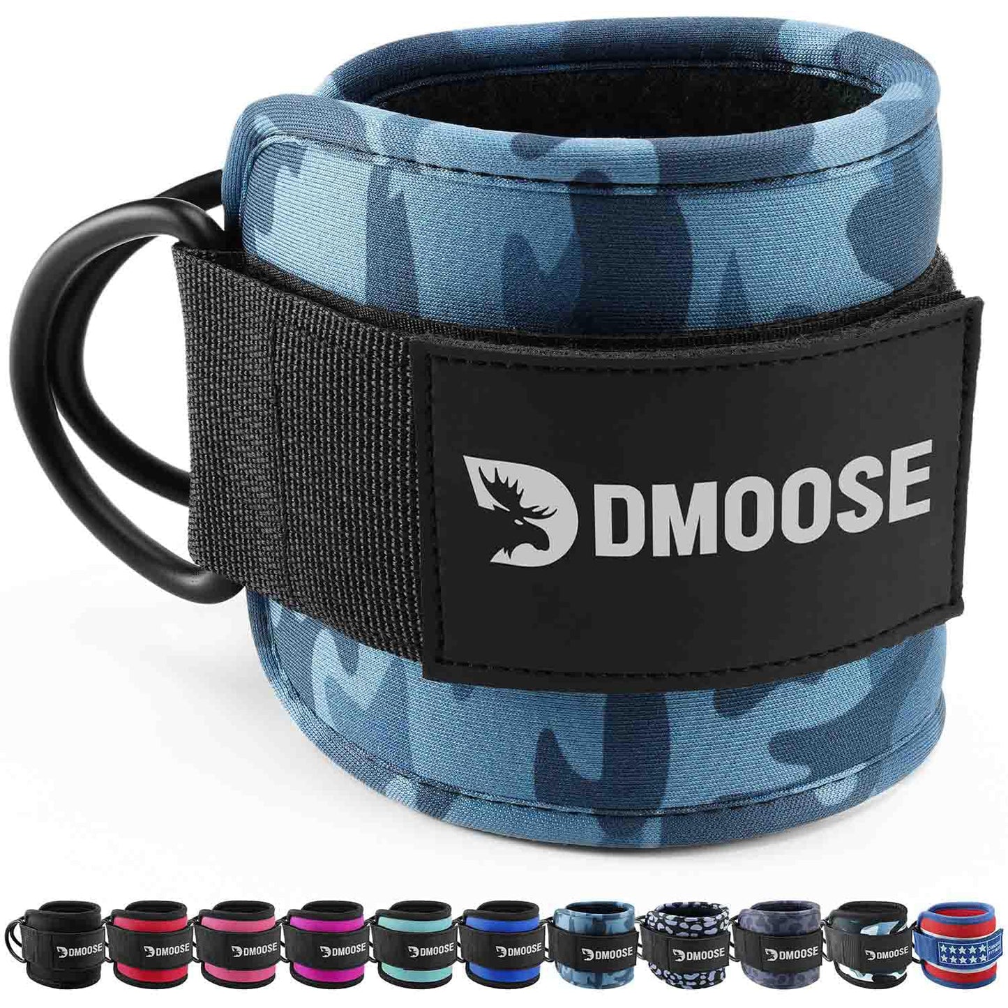 DMoose Ankle Strap for Cable Machine - One Size Fit with Premium Padding, Glute Kickback Ankle Strap, Ankle Cable Straps for Workout, Booty Workout, Leg Extension, Hip Abductors & Lower Body Exercises