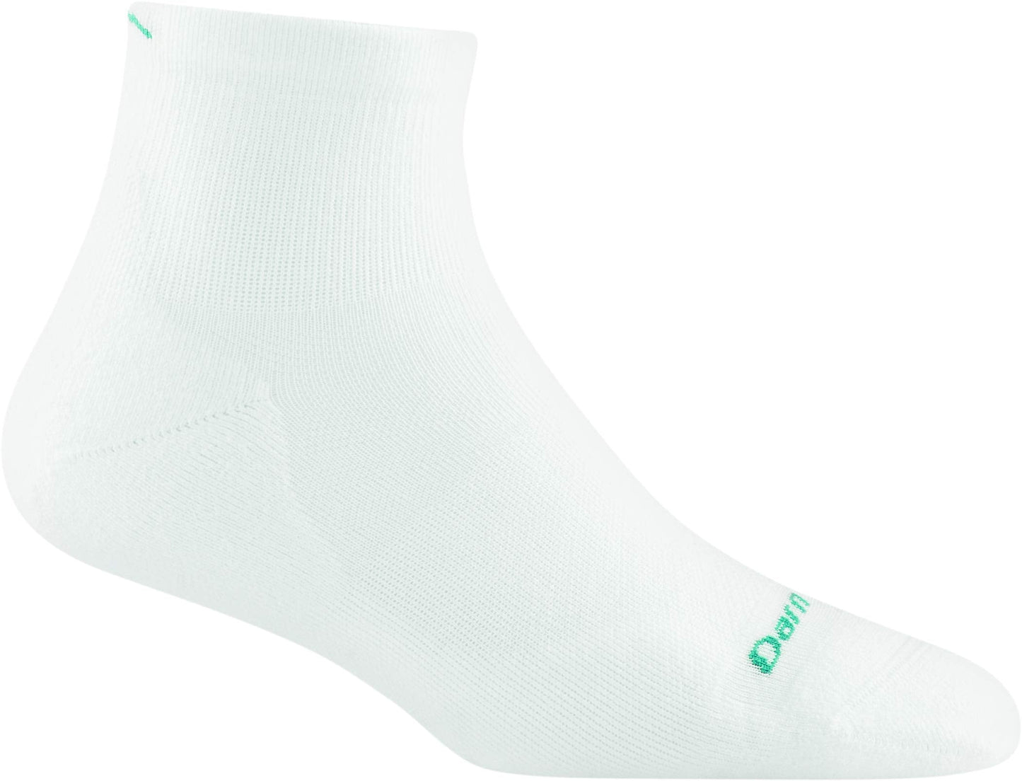 Darn Tough Women's Run Quarter Ultra-Lightweight with Cushion Running Sock (Style 1048) - White, Small