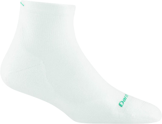 Darn Tough Women's Run Quarter Ultra-Lightweight with Cushion Running Sock (Style 1048) - White, Small
