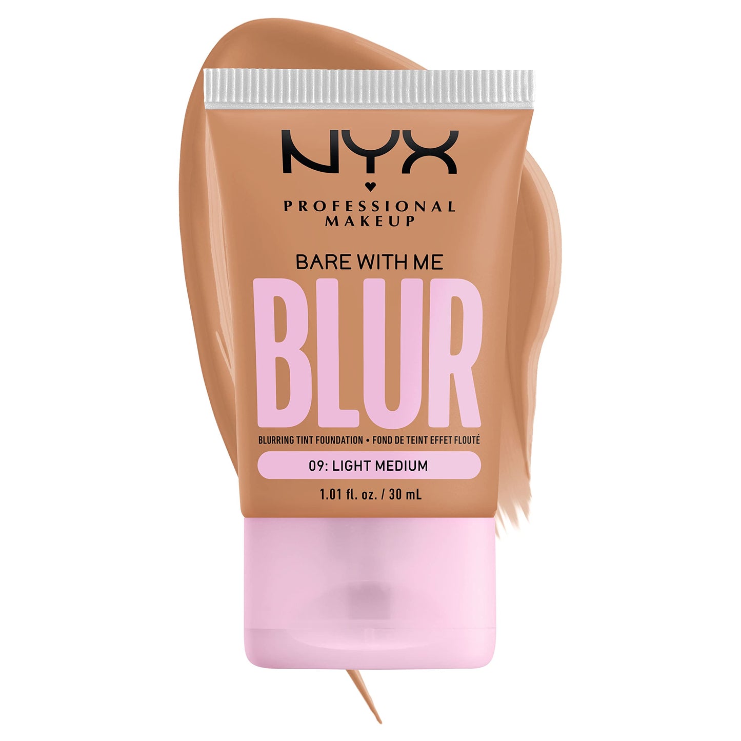 NYX PROFESSIONAL MAKEUP Bare With Me Blur Skin Tint Foundation Make Up with Matcha, Glycerin & Niacinamide - Light Medium