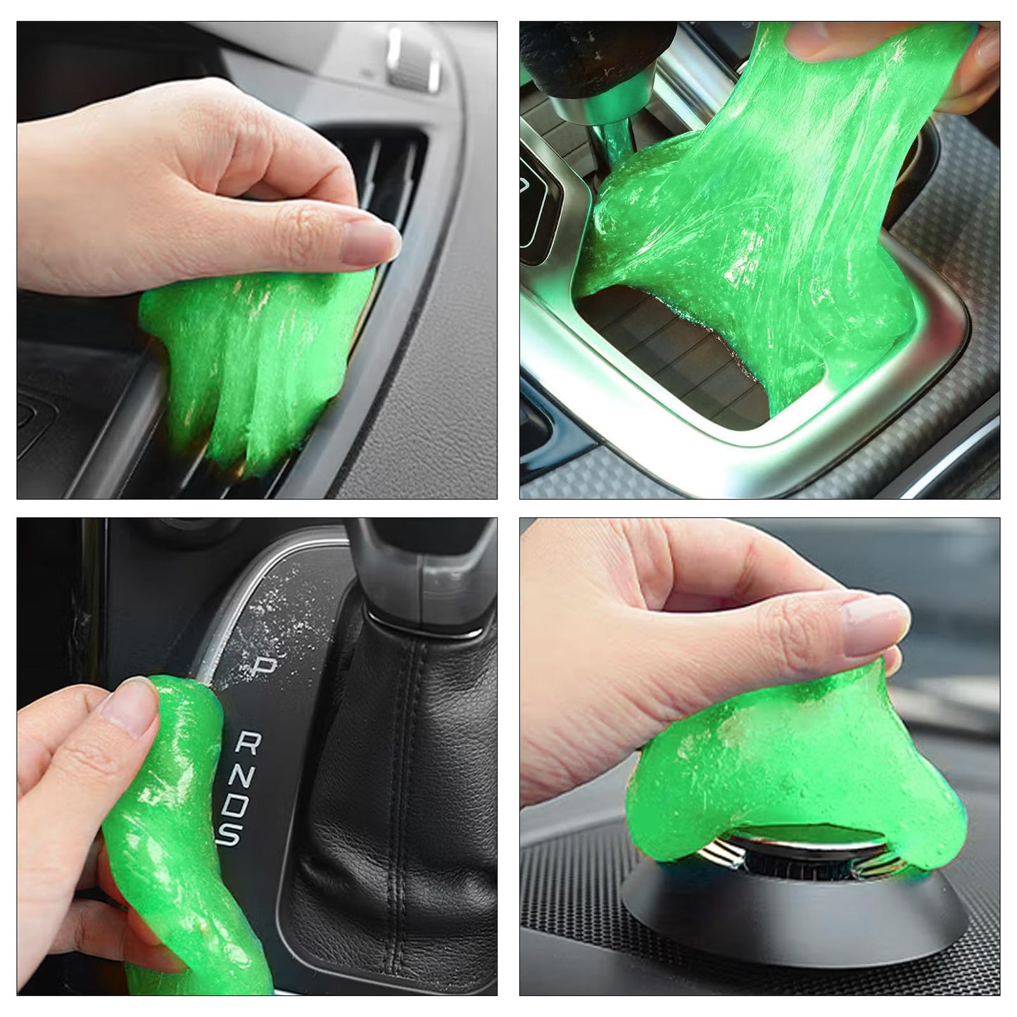 Magshion Car Cleaning Gel Dust Cleaning Gel for Car Vent, Auto Detailing Tools Home Office Detailing Jelly Keyboard Cleaner for Dust and Debris Removal (Green)