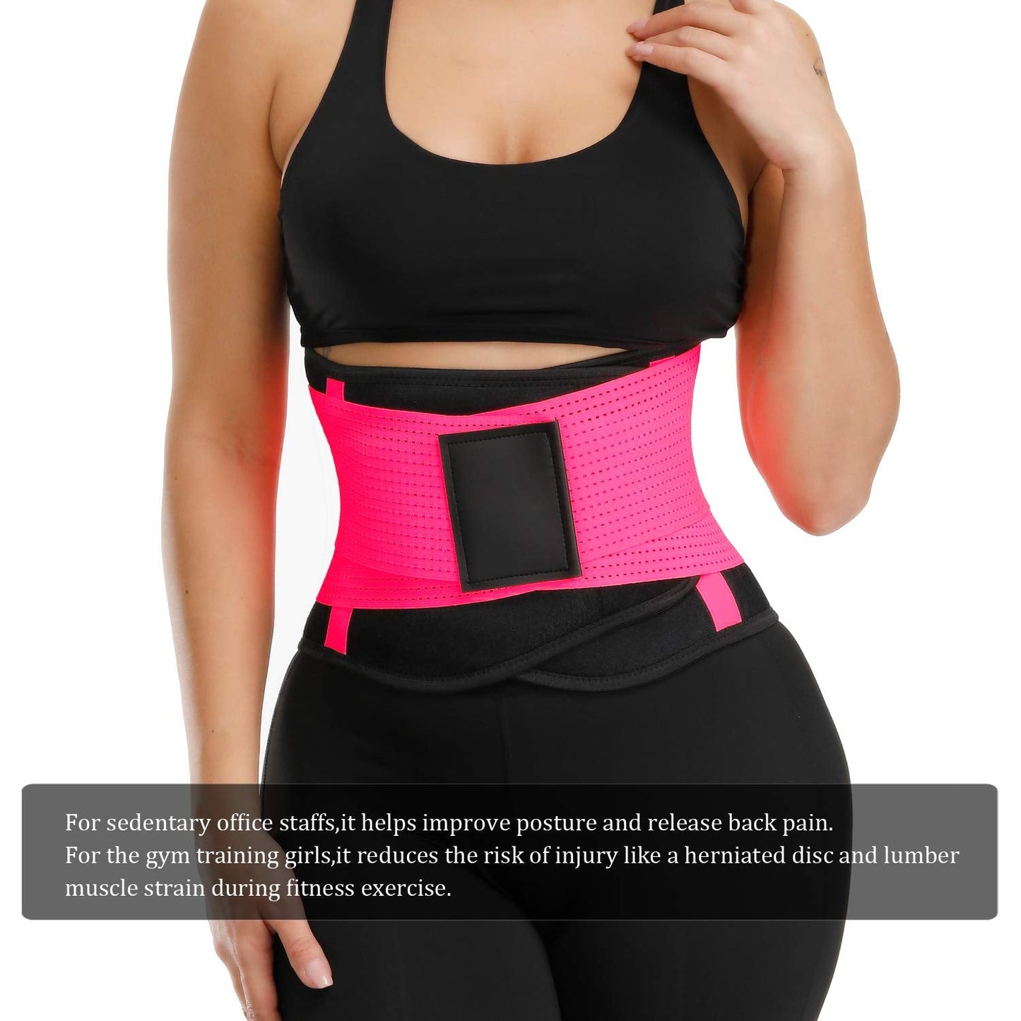 VENUZOR Waist Trainer Belt for Women - Waist Cincher Trimmer - Slimming Body Shaper Belt - Sport Girdle Belt (UP Graded) (Z1-FL Pink, Small)