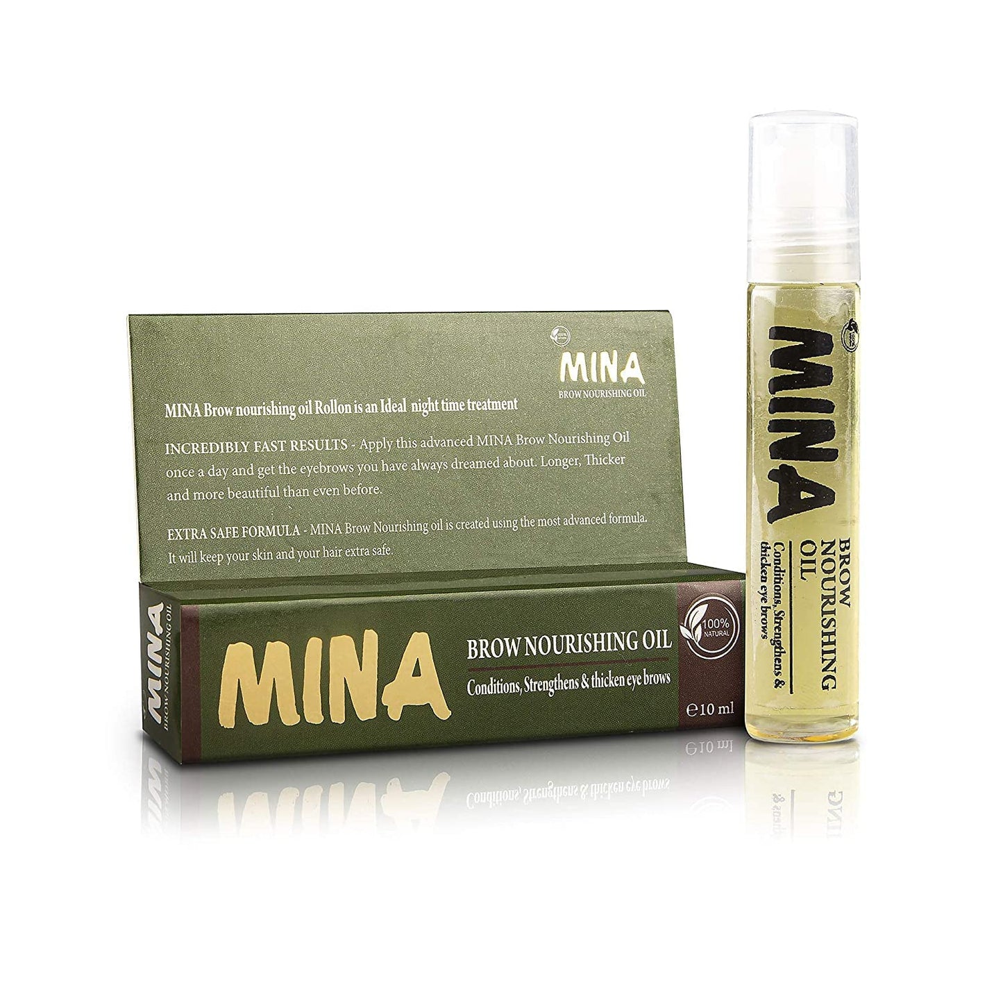 MinaiBrow Instant Hair Dye Kit Light Brown | Natural Spot Coloring Tinting Powder with Nourishing Oil & Brush, Water & Smudge Proof | 100% Grey Coverage Upto 30 Applications