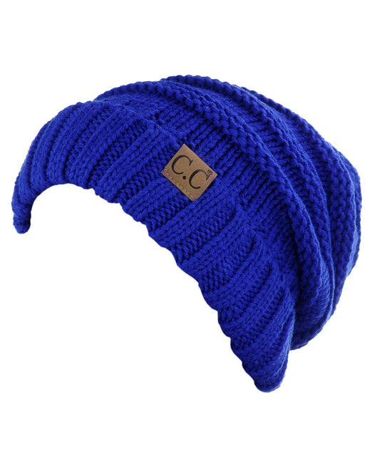 NYFASHION101 Oversized Baggy Slouchy Thick Winter Beanie Hat, Royal