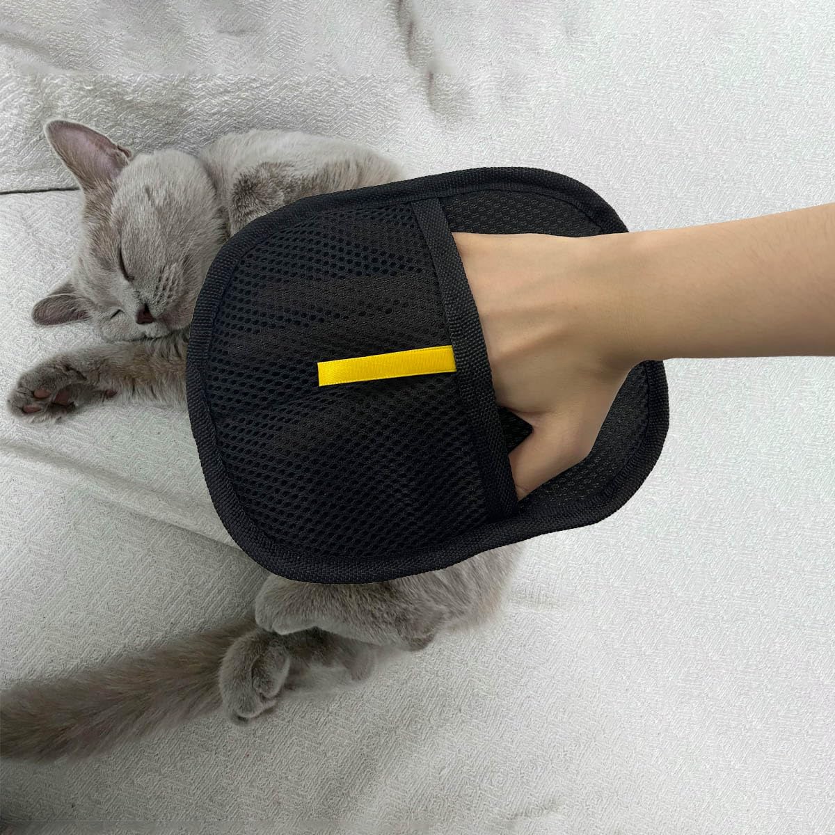 KVZVK 2Pcs Pet Hair Remover Gloves,Reusable Pet Grooming Hair Remover Electrostatic Gloves for Dogs, Cats & Horses Long and Short Hair Fur