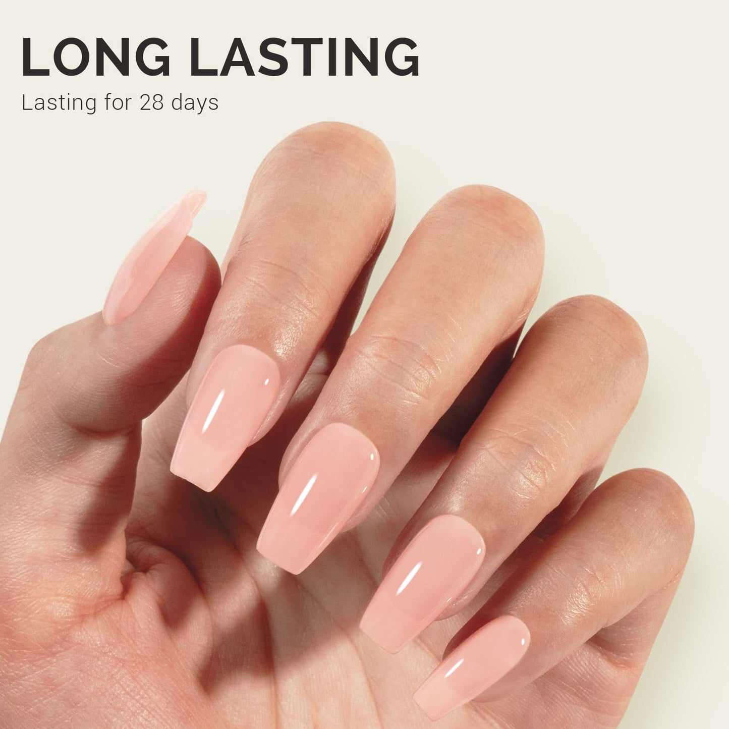 MelodySusie Nude Gel Nail Polish, 0.5Fl.oz Jeweliver Milky Gel Polish Milky Nude Pastel Color Sheer Gel Nails Soak Off UV LED Light Cure Gift for Manicure Nail Art DIY at Home JM28