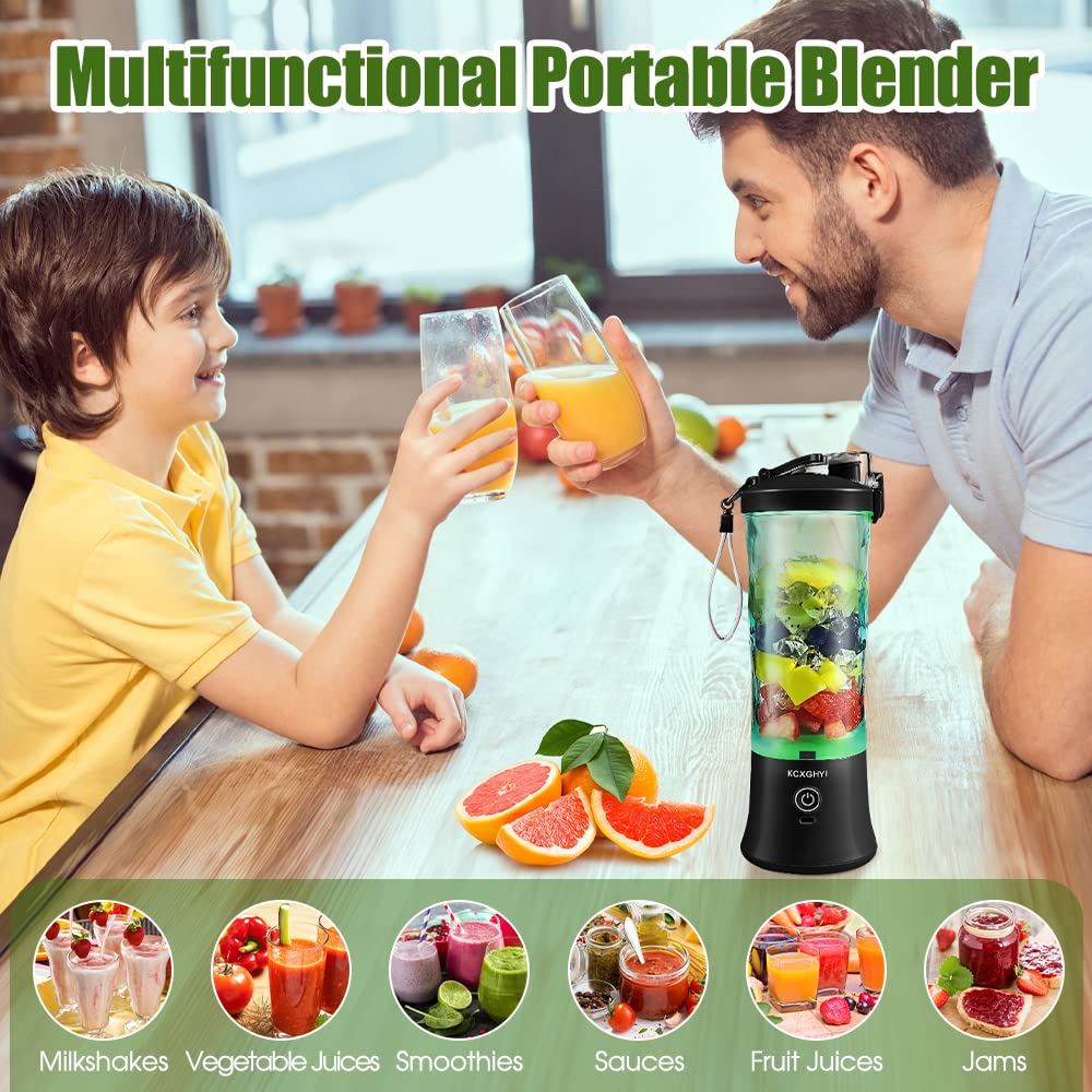 Portable Blender for Smoothies, Freshly Squeezed Juices, Milk shakes and Baby food, 20 oz BPA Free, Suitable for Outdoor Sports, Family, Travel. (Black)