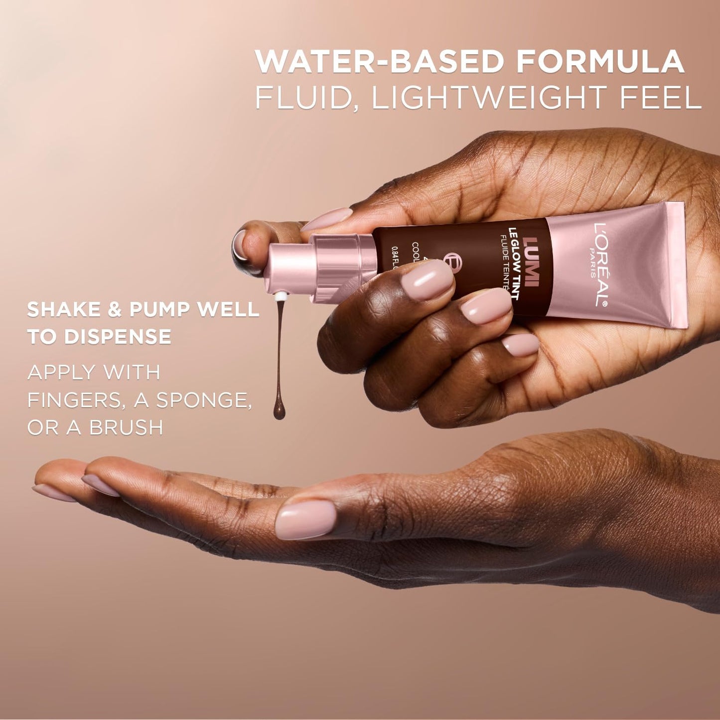 L’Oréal Paris Lumi Le Glow Skin Tint, Lightweight Water-Based Tinted Serum with Foundation-Like Coverage, Glow Illuminator, Neutral 300, 0.85 Fl Oz