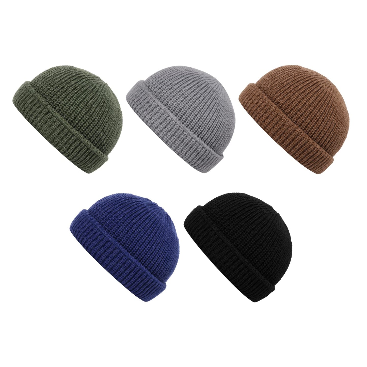 CLAPE Classic Knit Elasticity Beanie Cap Solid Color Skullcap Hip Hop Hats Winter Ski Snowboarding Cap Brimless Hat,Blue