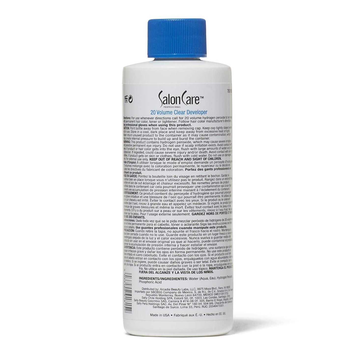 Salon Care 20 Volume Clear Developer, Superior Gray Coverage, Stabilized Formula for Consistent, Predictable Results, 4 Ounce
