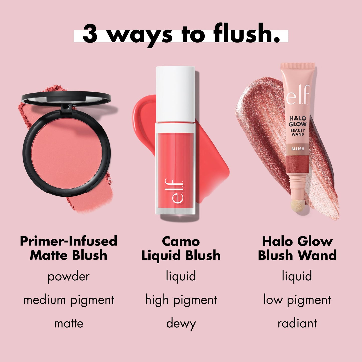 e.l.f. Primer-Infused Matte Blush, Long-Lasting, Lightweight & Buildable Powder Blush, Delivers A Matte Finish, Vegan & Cruelty-Free, Always Vibrant