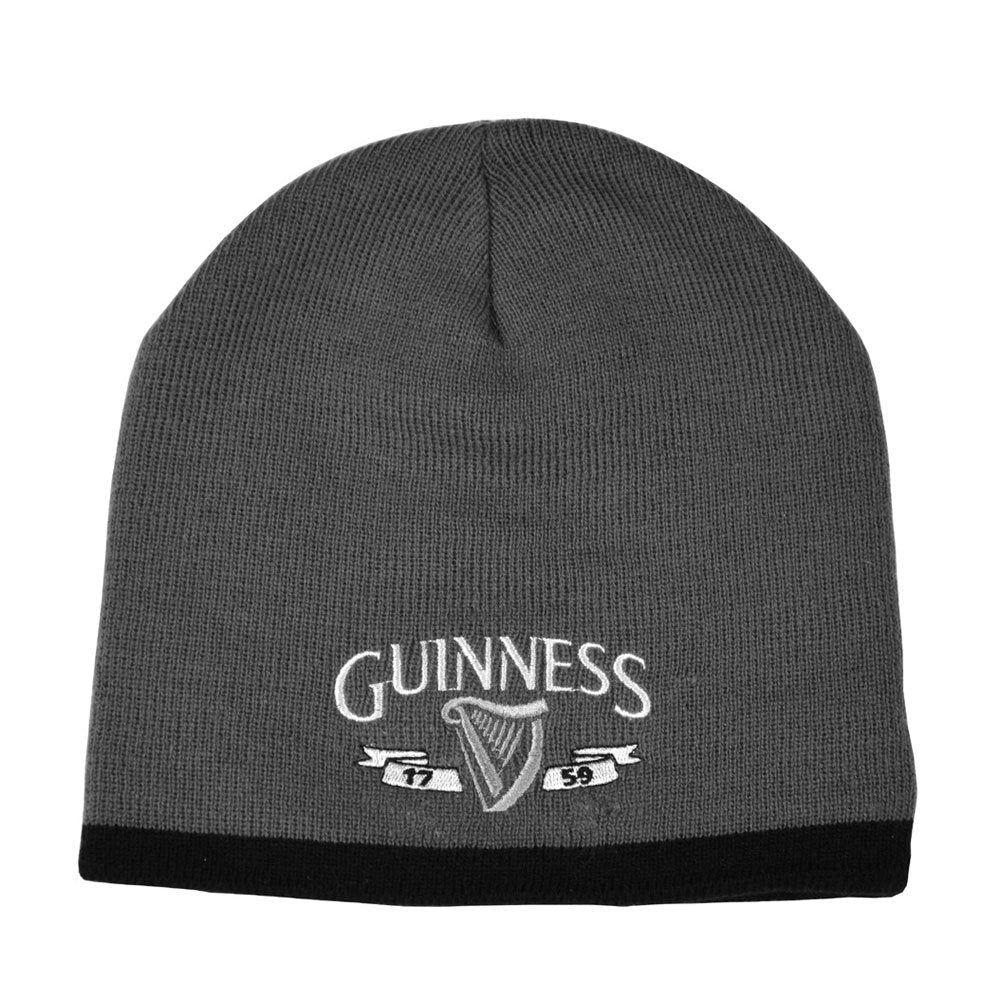 Guinness Men's Beanie, Charcoal/Black, One Size
