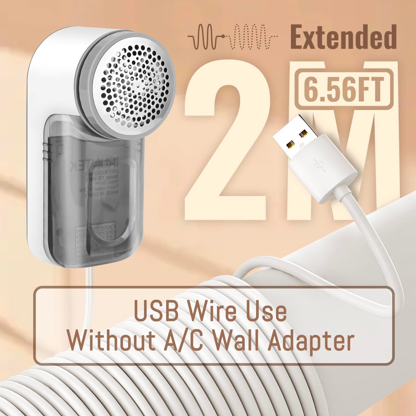 iRUNTEK Wired Fabric Lint Remover, Plug-in Lint Shaver and Brush 2 in 1,Sweater Defuzzer for Removing Fuzz, Lint Balls, Pills, Bobbles from Clothes, Furniture, Carpet & Couch
