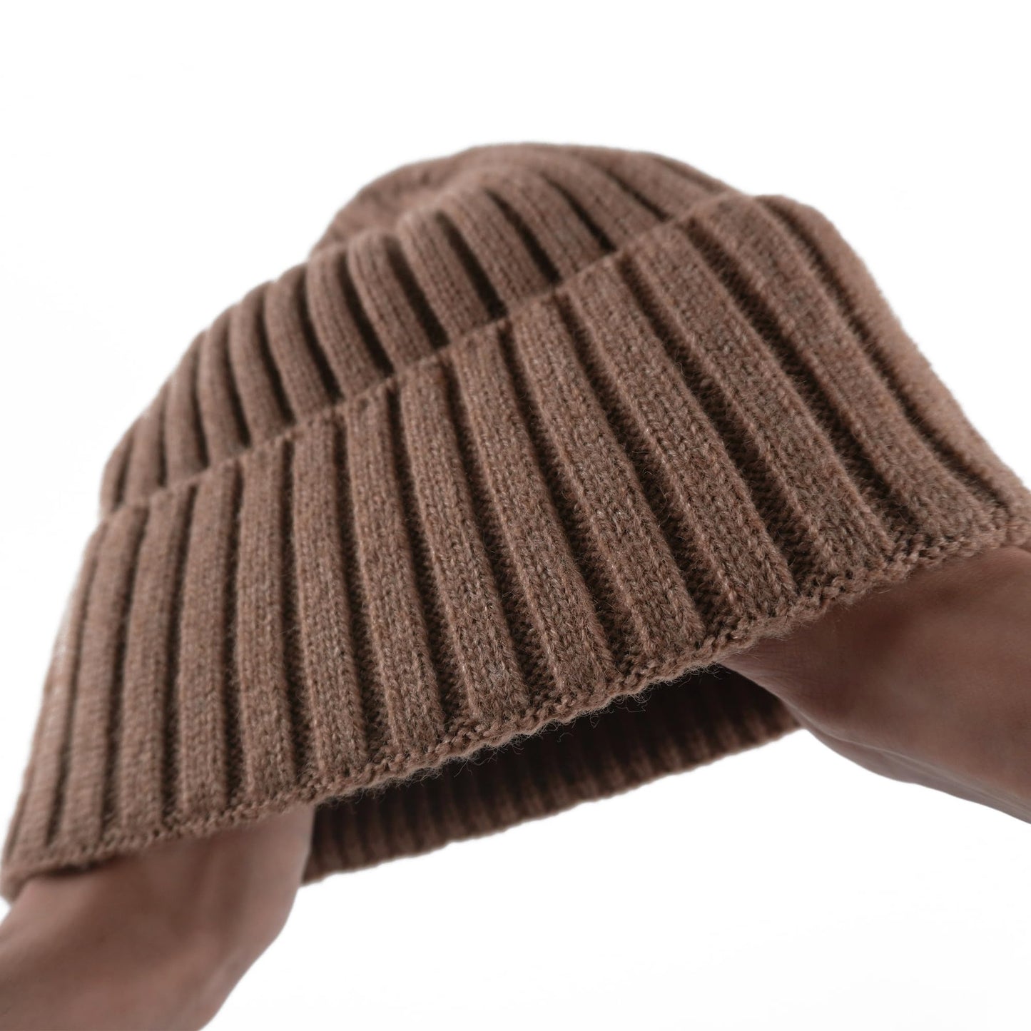 HOIROJEK Knit Beanie for Men Women Warm Thick Winter Hat Unisex Adult Khaki