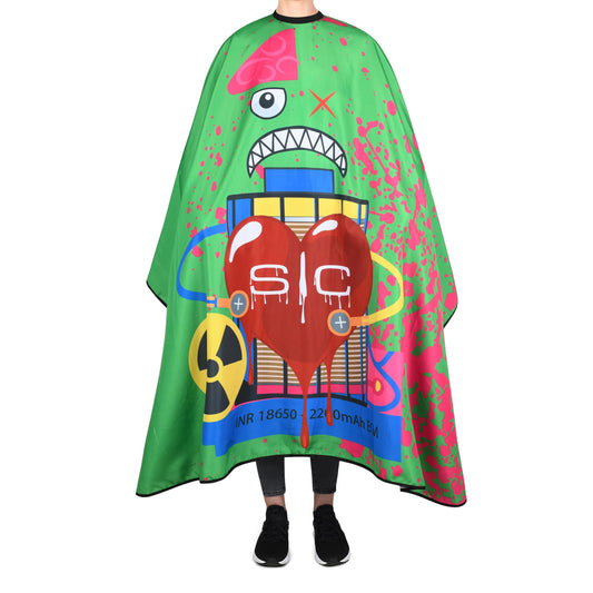 Stylecraft Professional Barber Water Resistant Hair Cutting Cape One Size (Radioactive Green)