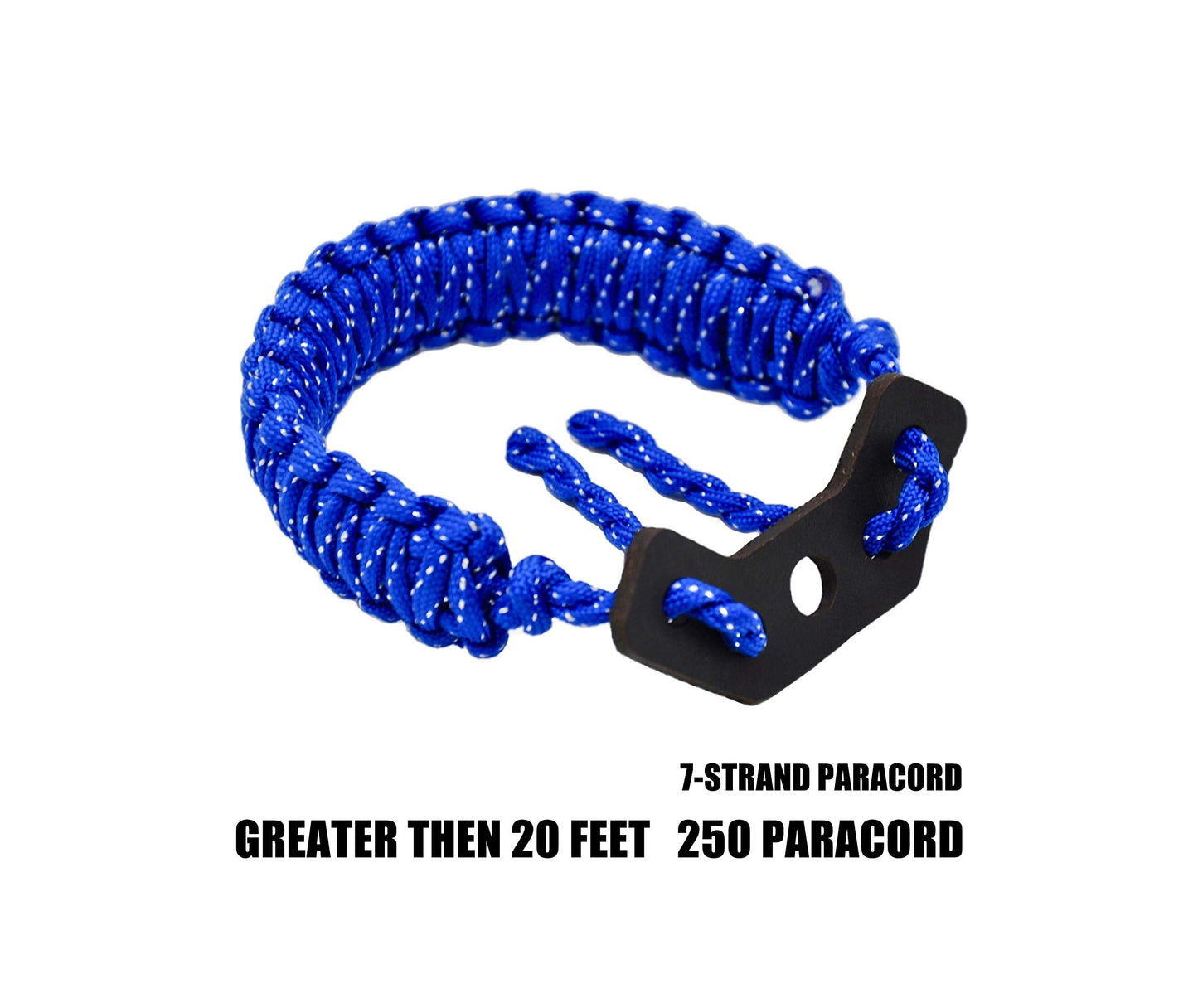 HZUTUZH Bow Archery Wrist Sling 250 Paracord - Multi Functional Survival Compound Bow & Traditional Bow Wrist Sling for Hunting & Shooting - Successive Length Greater Then 20 Feet (Blue)