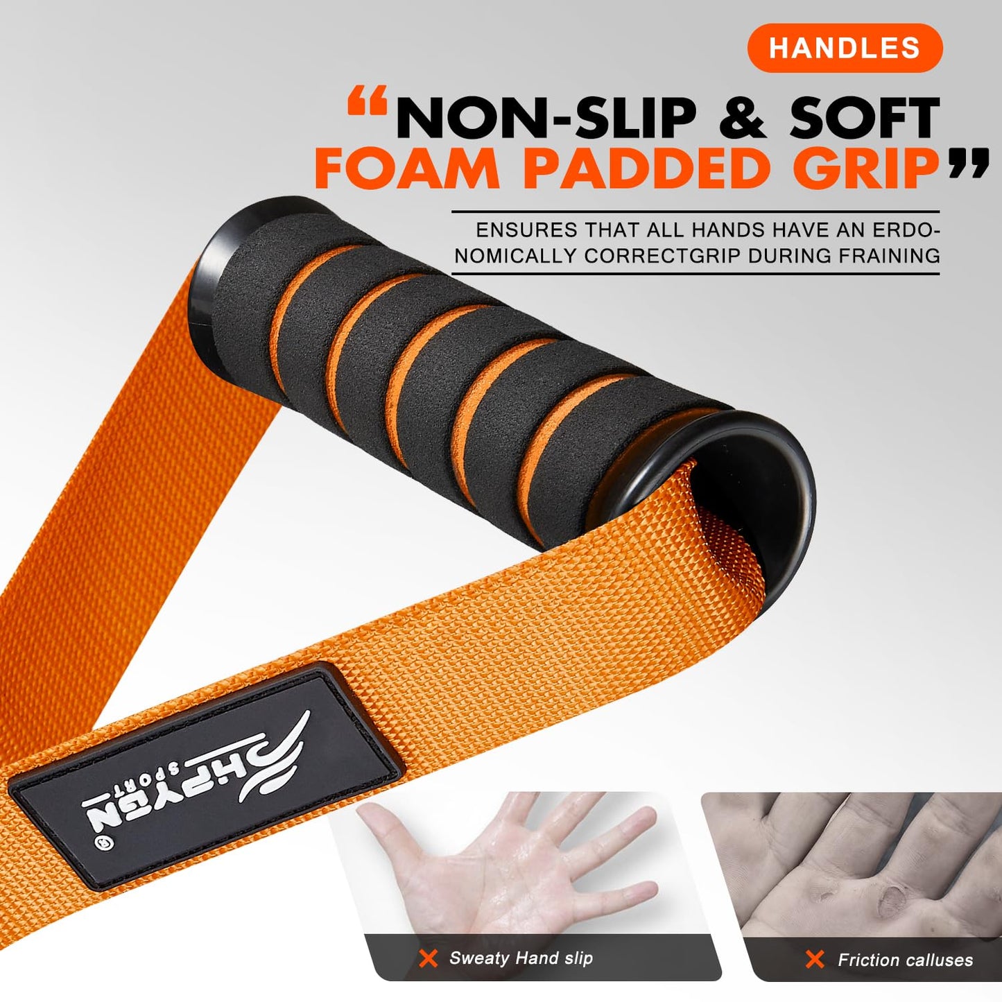 Exercise Handles, Gym Replacement Handle Attachments for Cable Machine Pulleys, Resistance Band and Strength Trainer, Pull Down Workout Accessories, Home Gym Add On Equipment