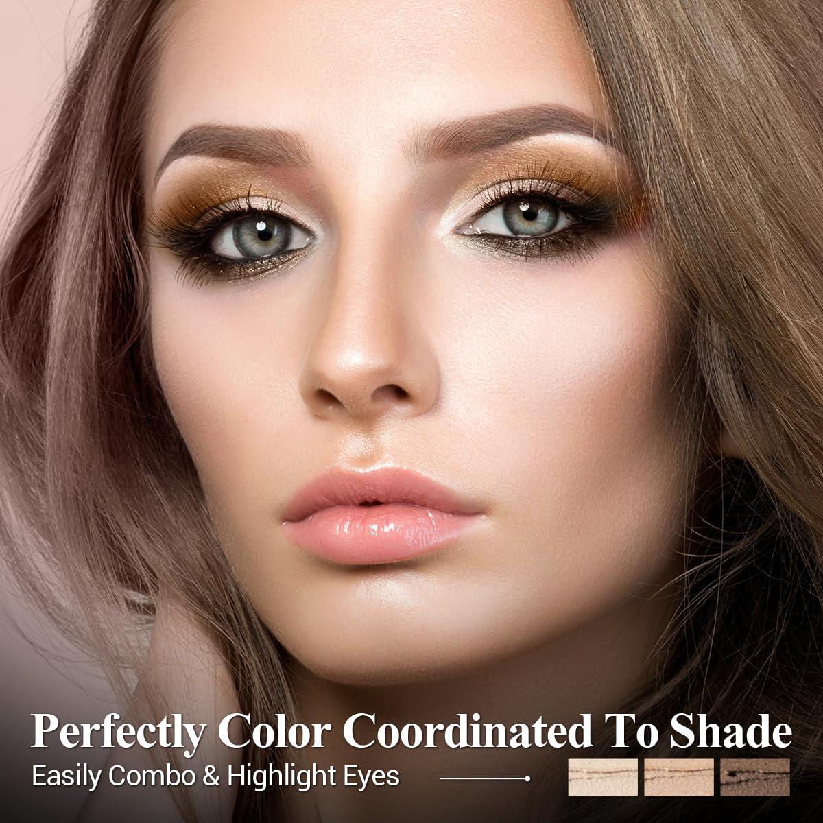 LUXAZA PRO Neutral Eyeshadow Stick Makeup Set, Metallic Shimmer Matte Cream Eye Shadow Eyeliner Brightener Pencil Crayon - Classic 6PCS A003