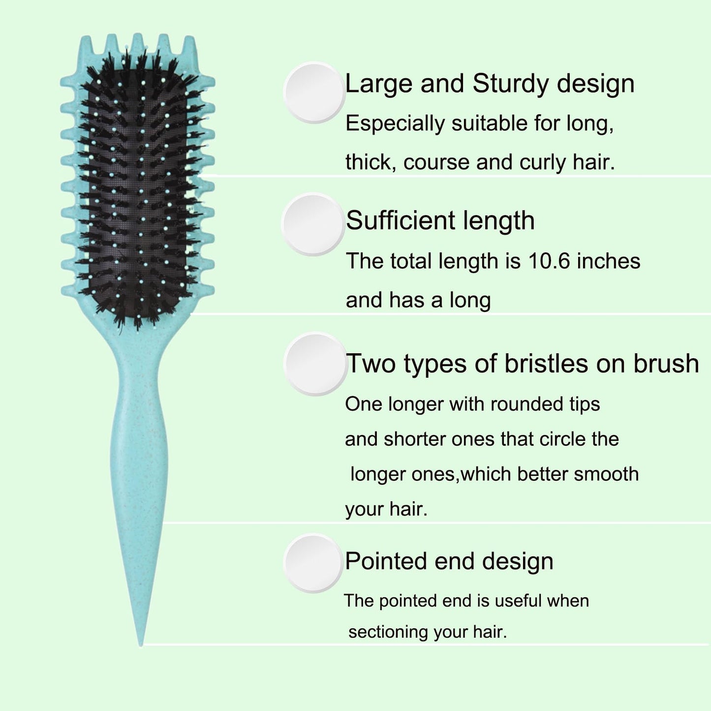 Cobsvika Curl Defining Brush-Curly Hair Brush Define Styling Brush for Curly Hair,Curl Brush for Curly Hair Wet,Shaping & Defining Curls for Women (Green)