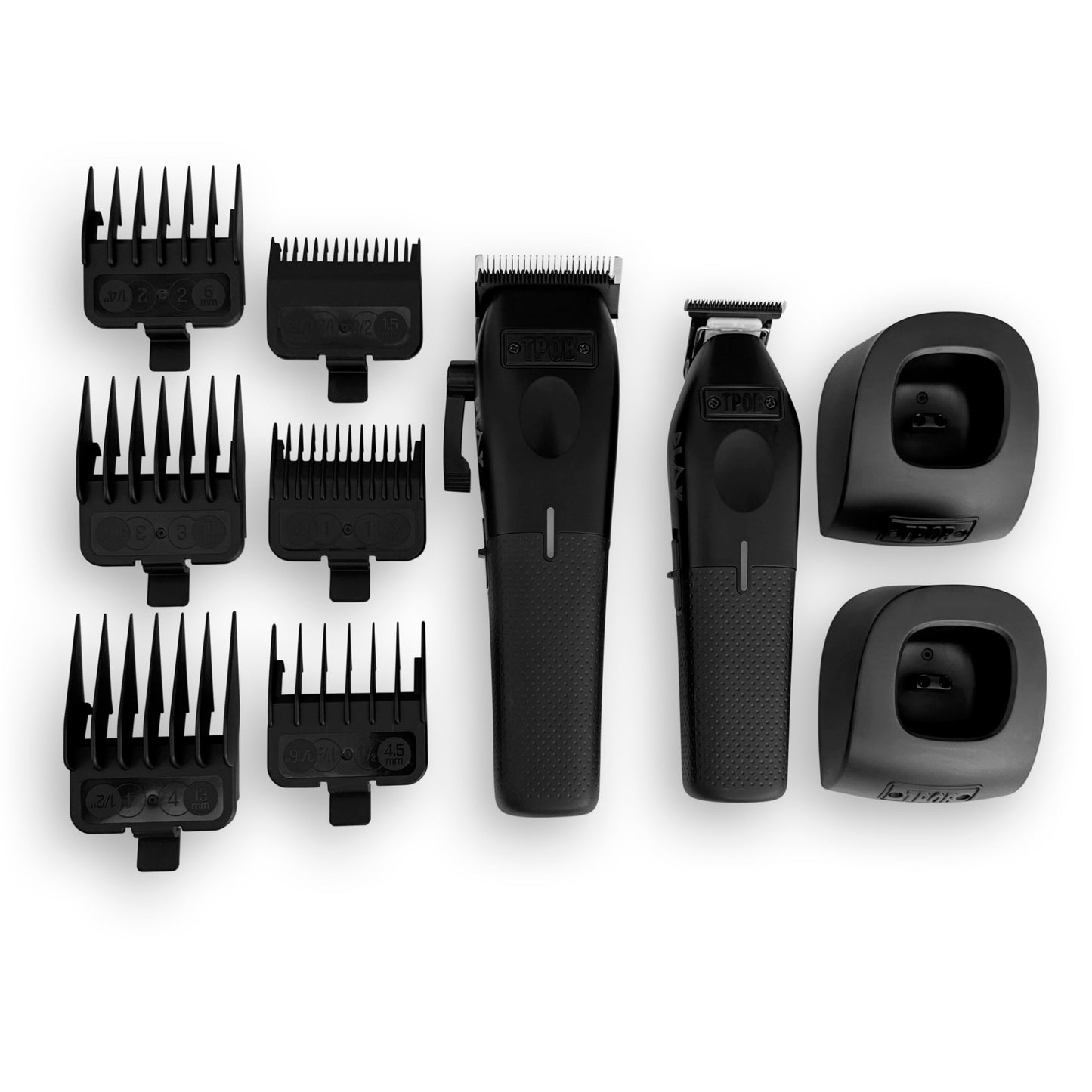 TPOB Play Barber Hair Clippers for Men 7500 RPM with Rubber Black Grips (Blackout Set)