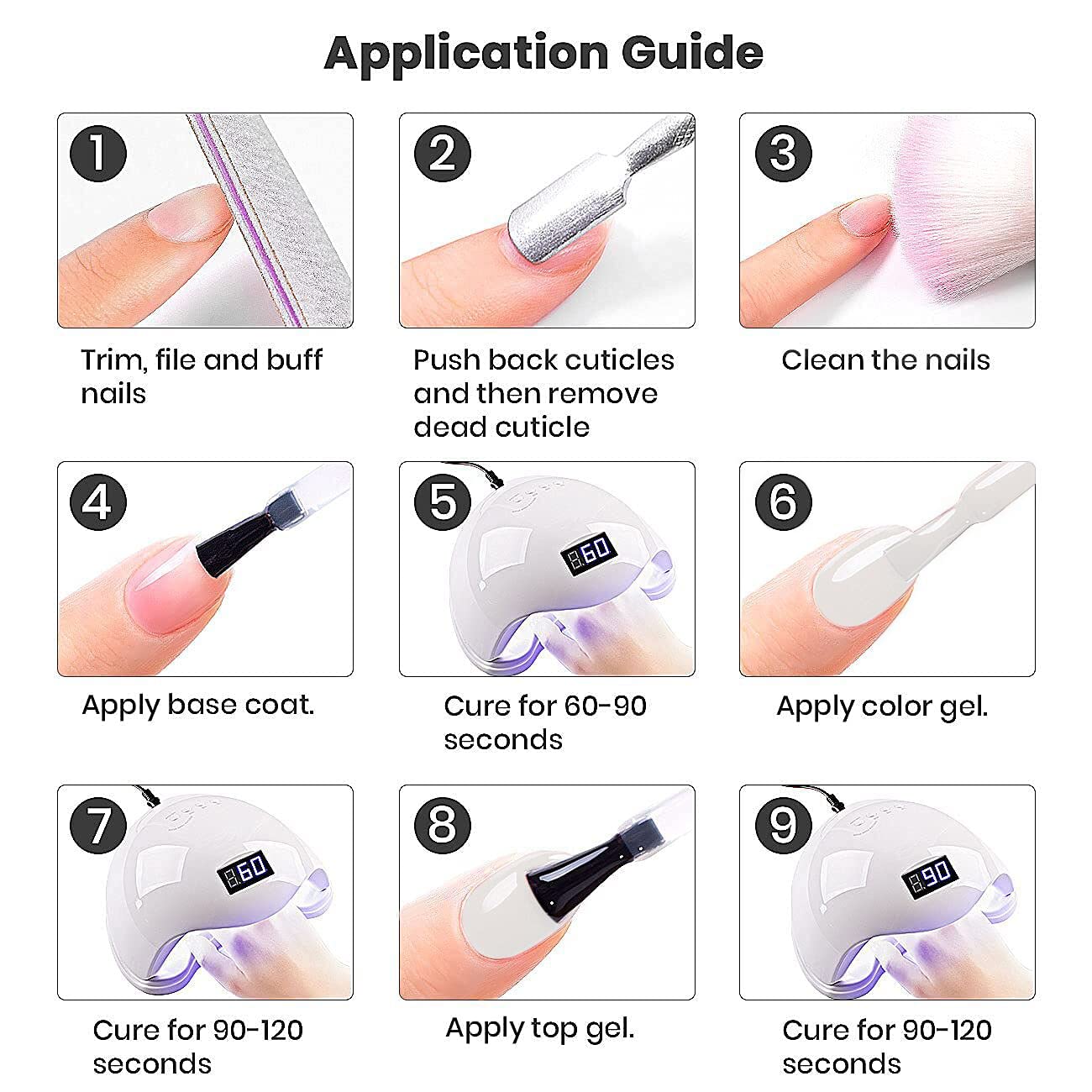 RARJSM Nude Gel Polish for French Manicure,Sheer Jelly Pink Gel Nail Polish Set of 6 Transparent Colors Clear Light Brown Pure White Neutral Nail Varnish LED UV Curing Requires 7.5ml for Home Salon