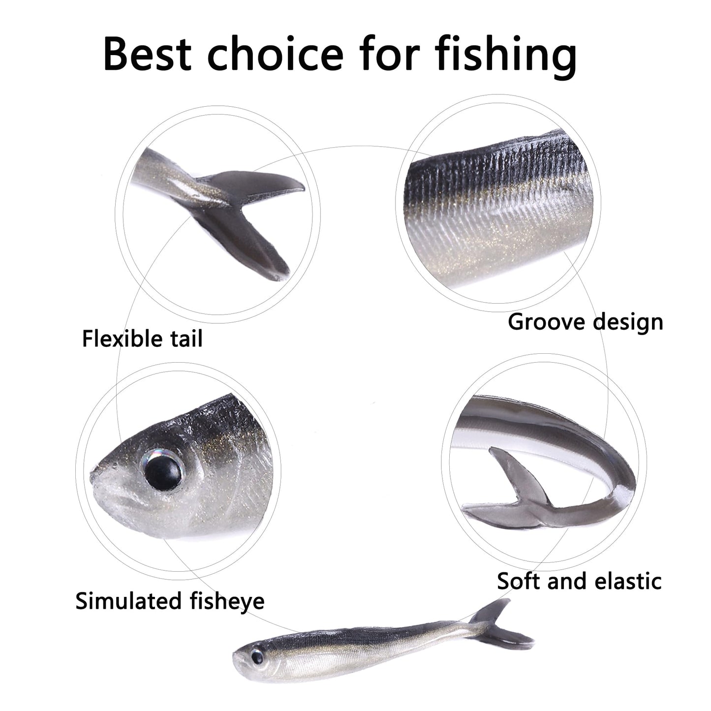 LURESMEOW Paddle Tail Swimbaits,Soft Plastic Fishing Lures Swim Baits for Bass Fishing,30/50/100pcs with Box,Soft Plastic Swimbaits for Bass Trout Crappie Lures Kit for Saltwater Freshwater